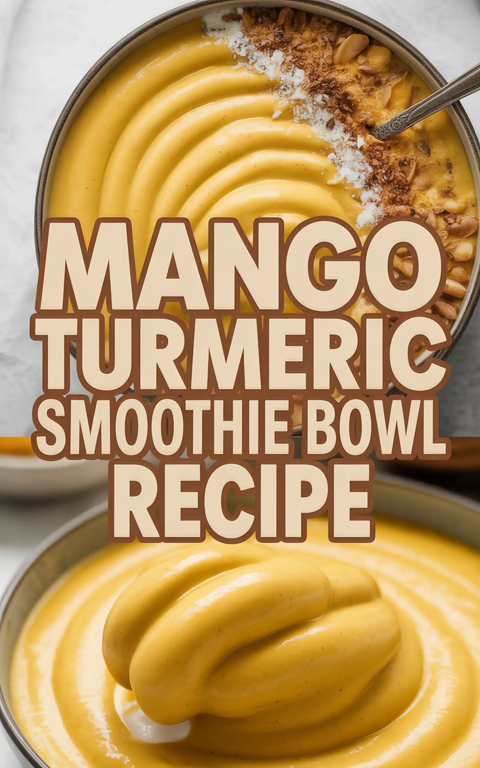 Mango Turmeric Smoothie Bowl Recipe - easy recipe with step by step instructions