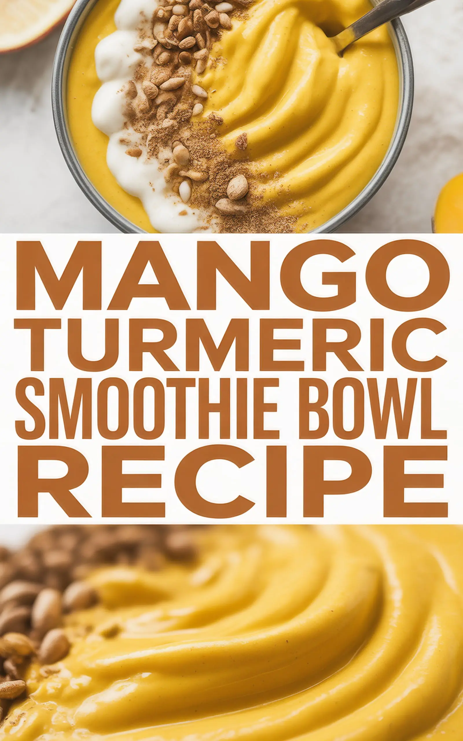 Mango Turmeric Smoothie Bowl Recipe - easy recipe with step by step instructions