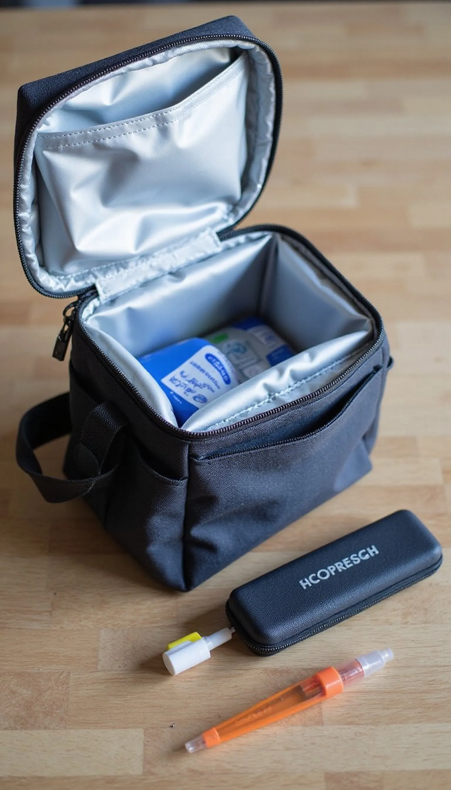 Insulated insulin cooler for temperature control