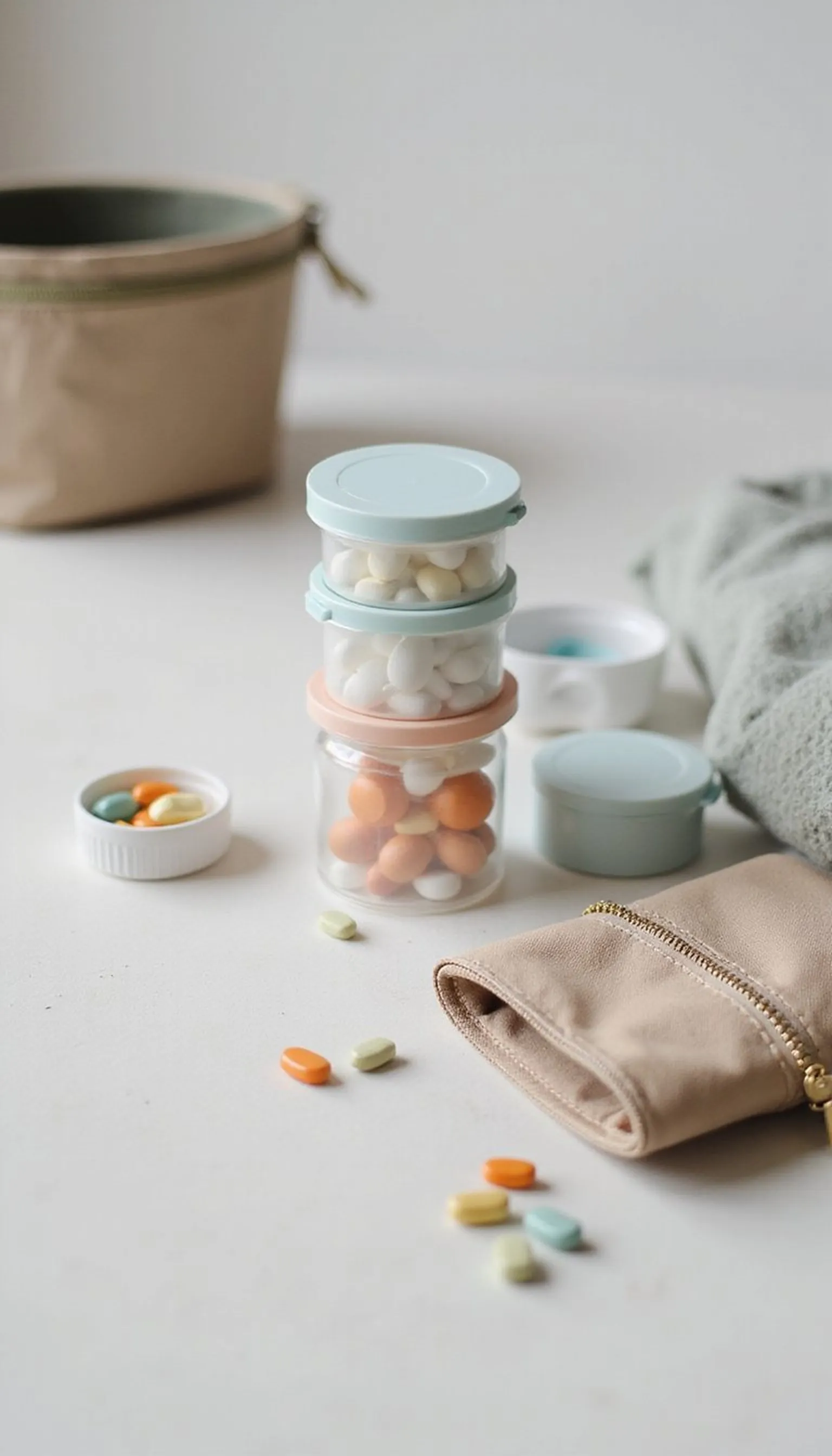 Modular magnetic pill containers for organized stacking
