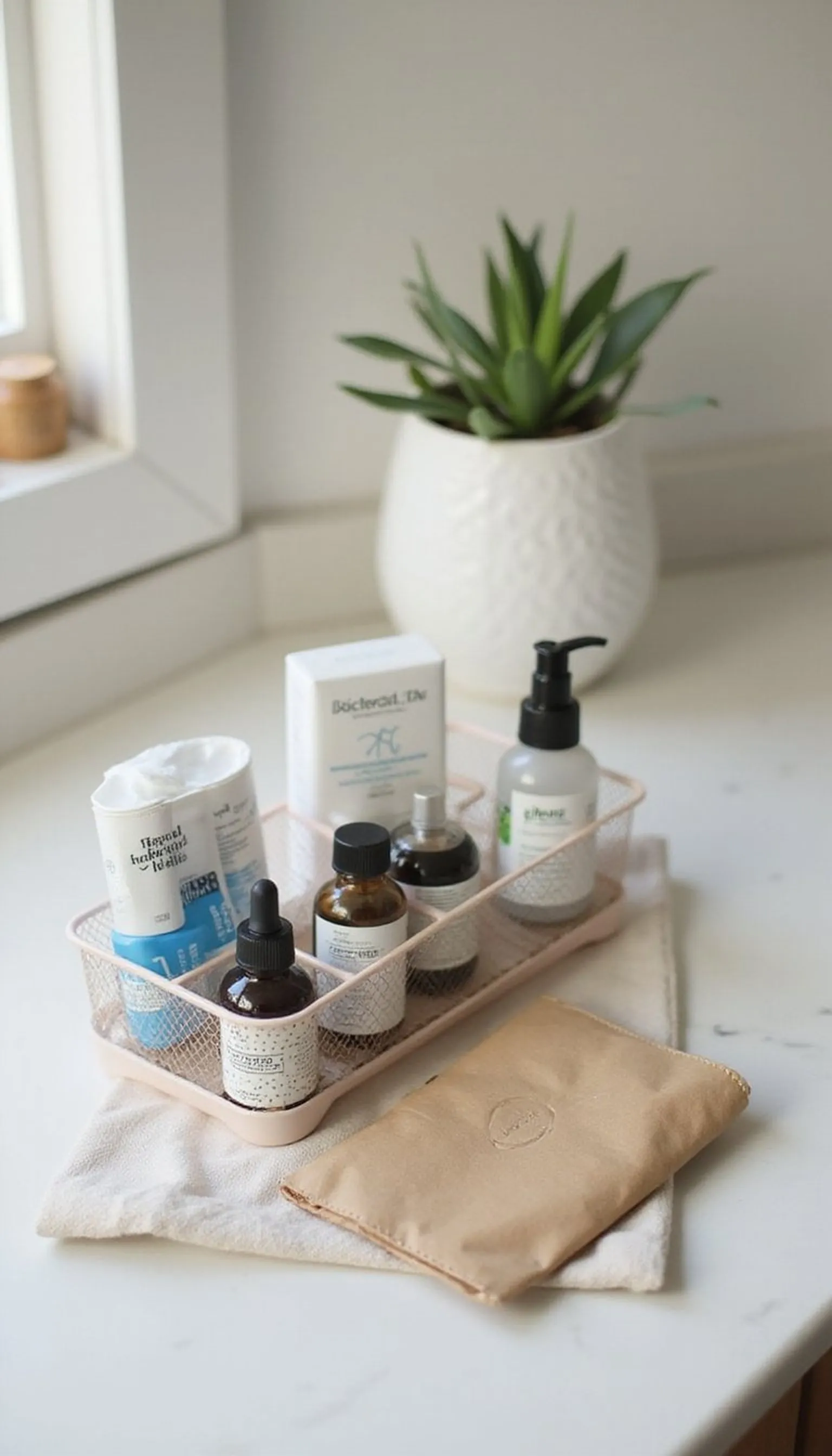 Toiletry-style med organizer for combined storage