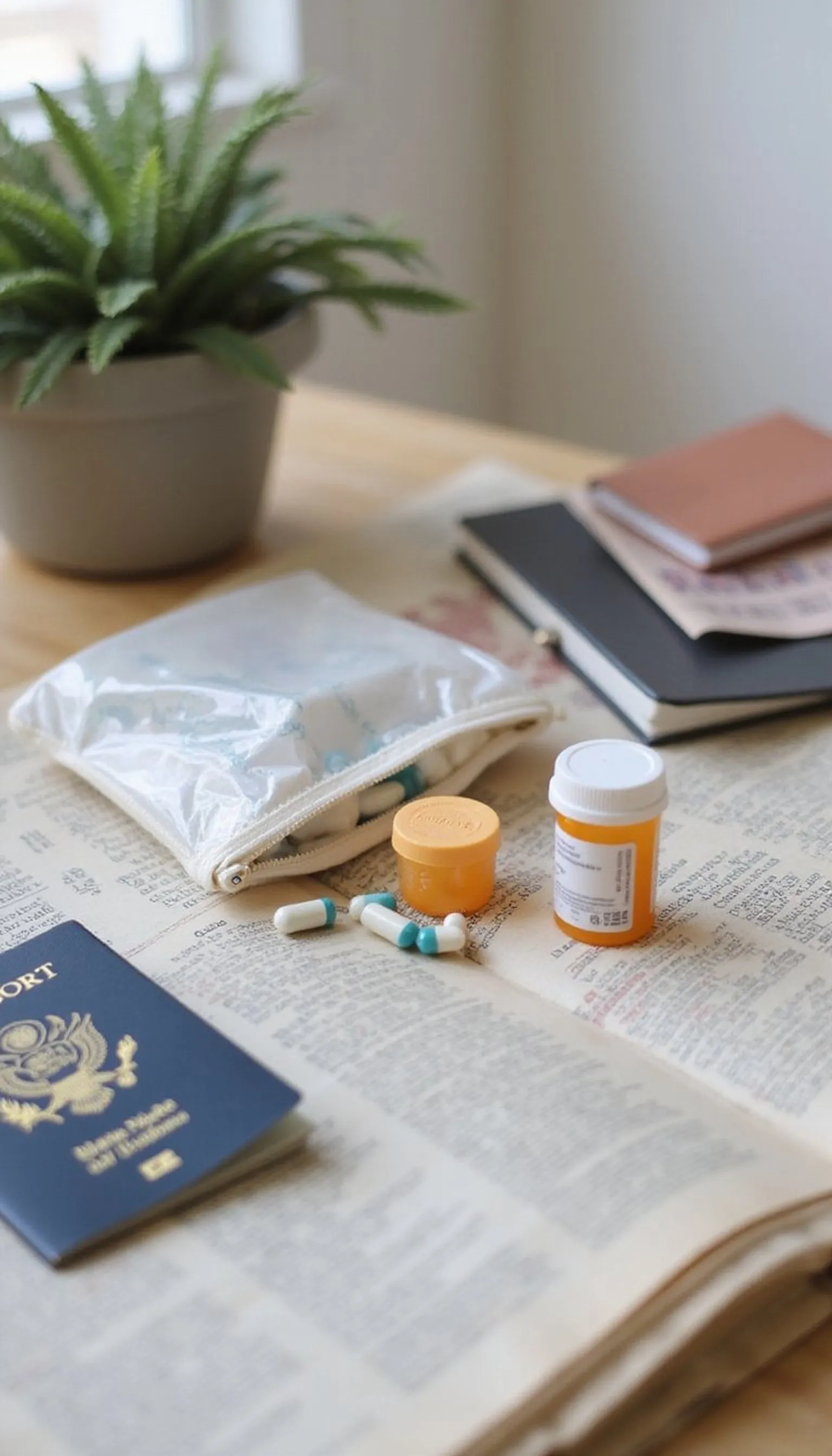 TSA-friendly prescription bottles and documentation