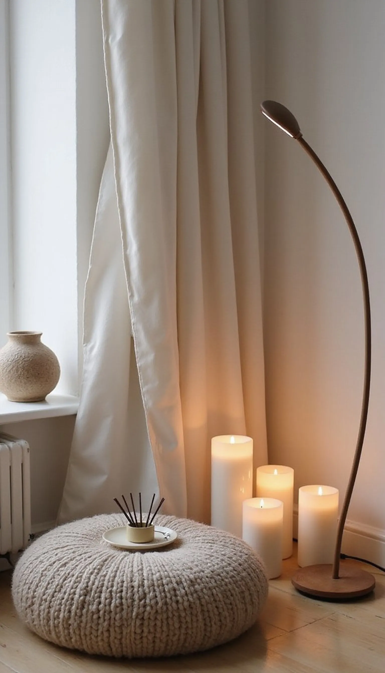 Create Calm with a Minimal Candle Corner