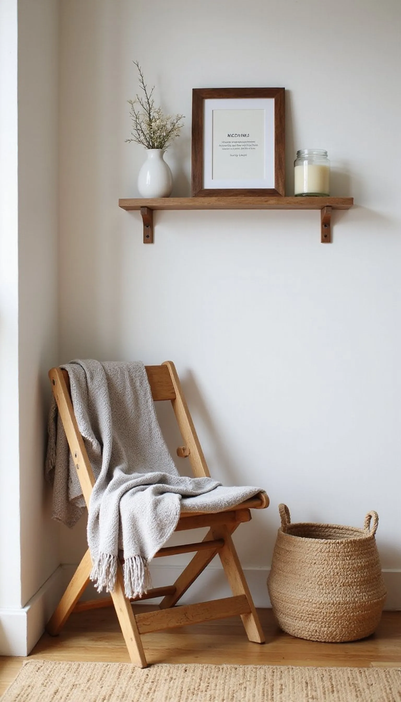 Minimal Mat and Folding Chair for Tiny Spaces