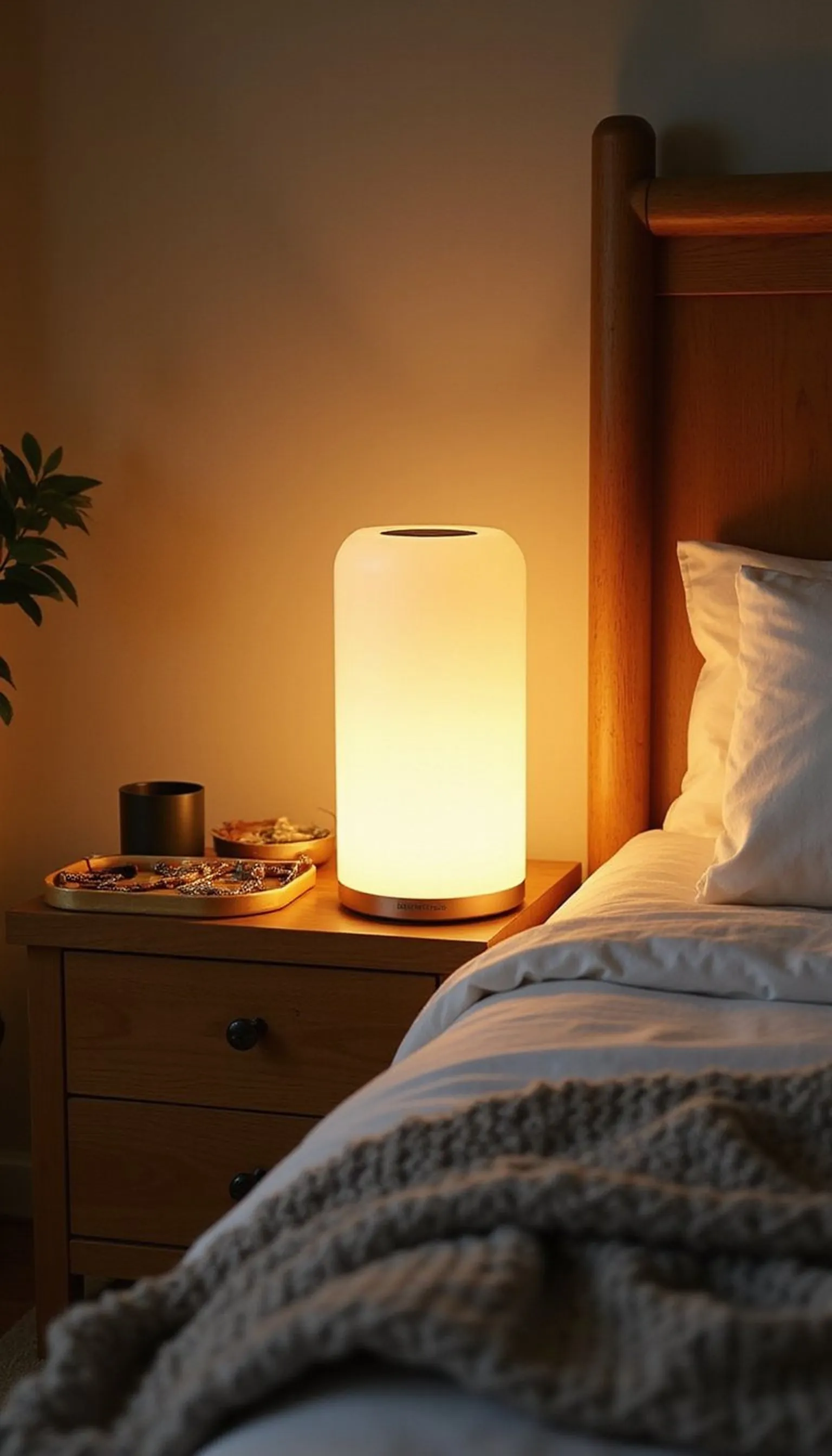 Portable touch table lamp for quick mood shifts