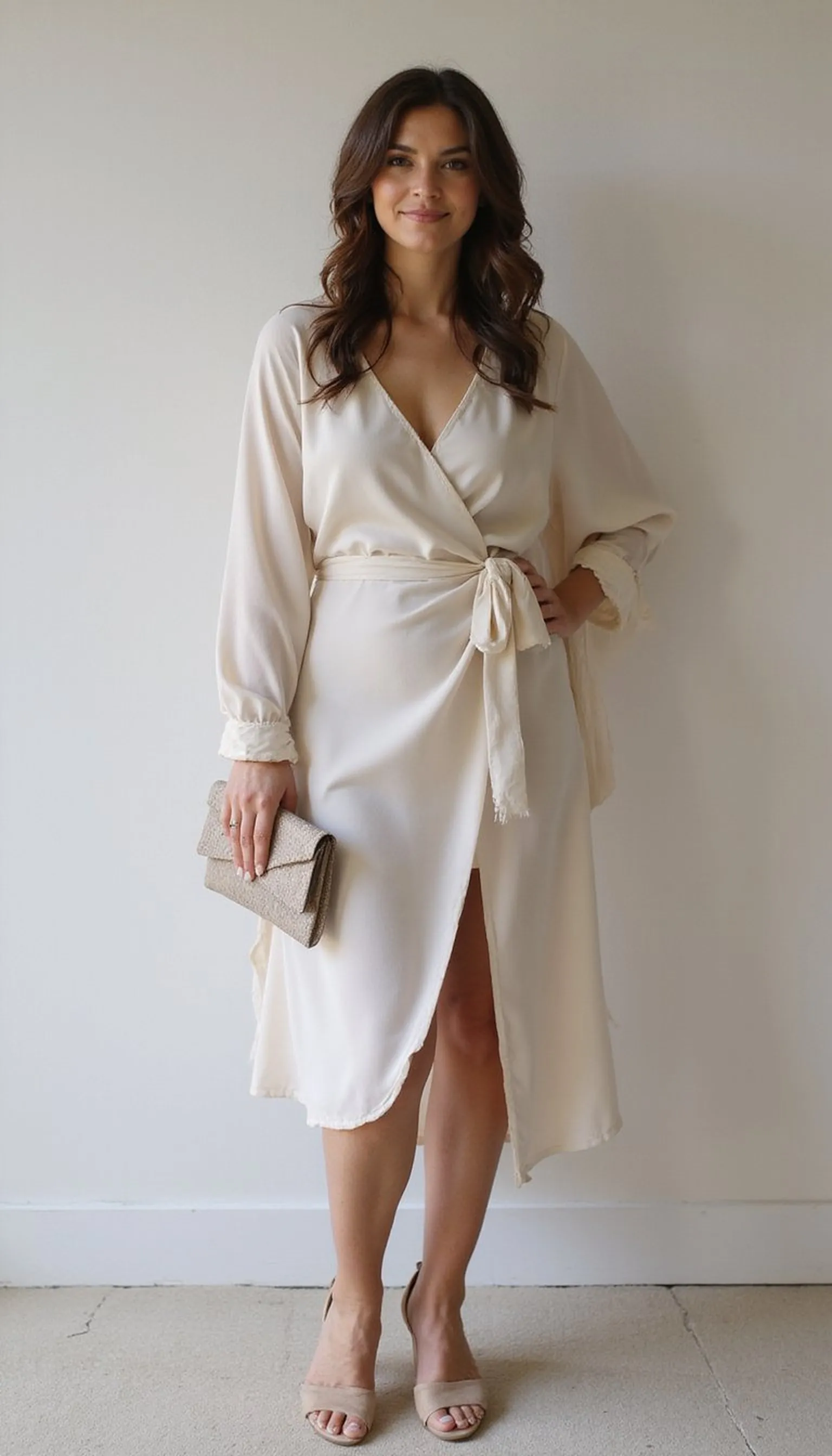 Classic wrap dress for fuss-free feeding