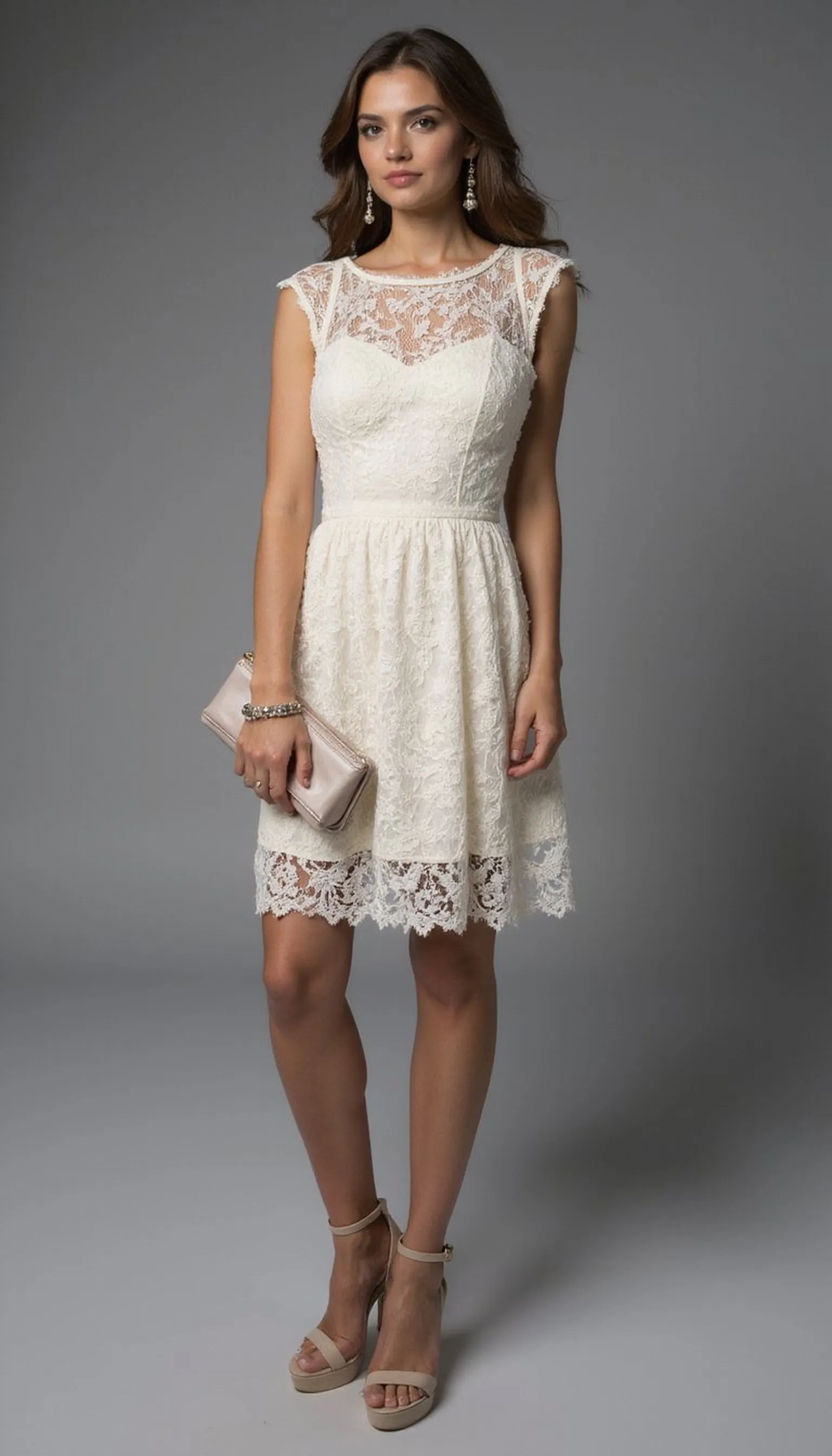 Lace overlay dress with hidden nursing panel