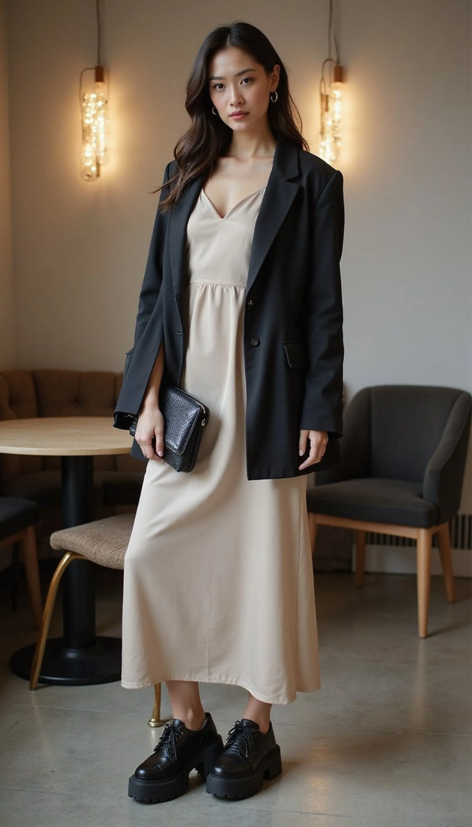 Can a slip dress work with sneakers?