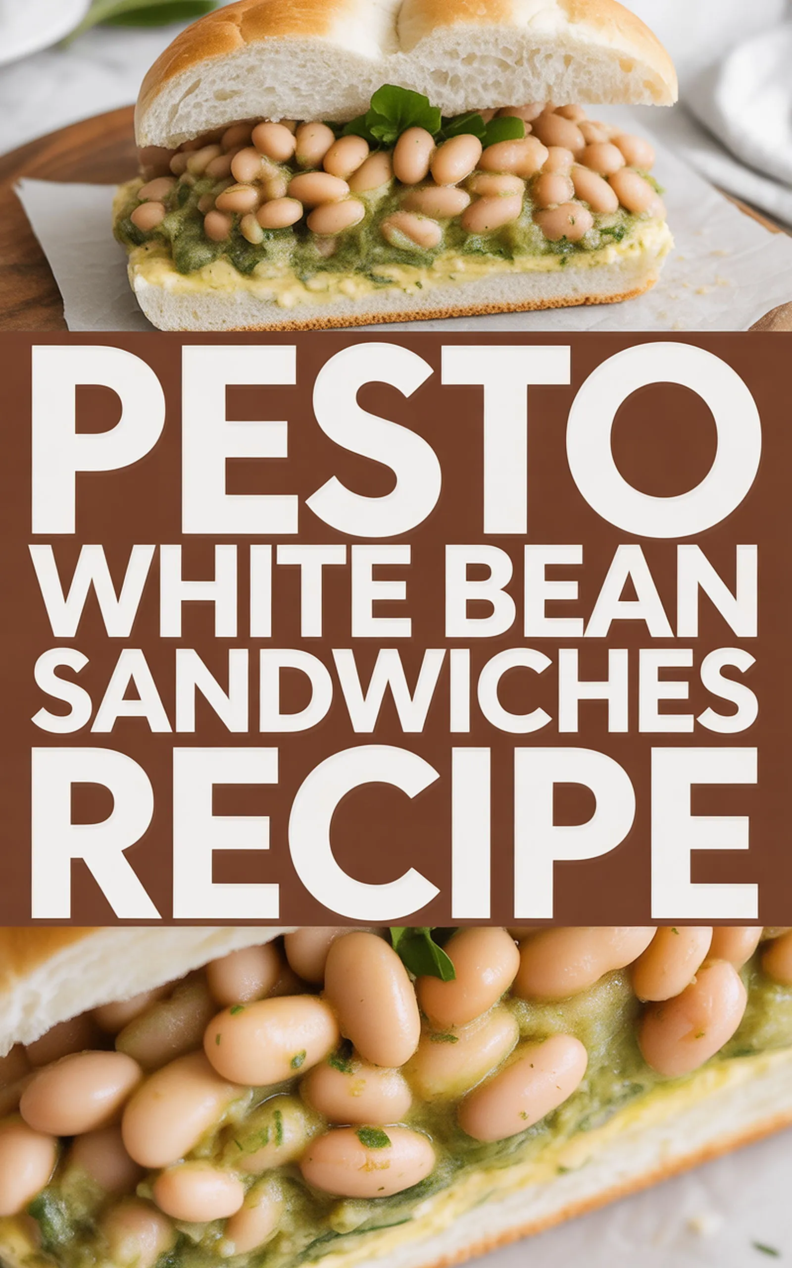 Pesto White Bean Sandwiches Recipe - easy recipe with step by step instructions