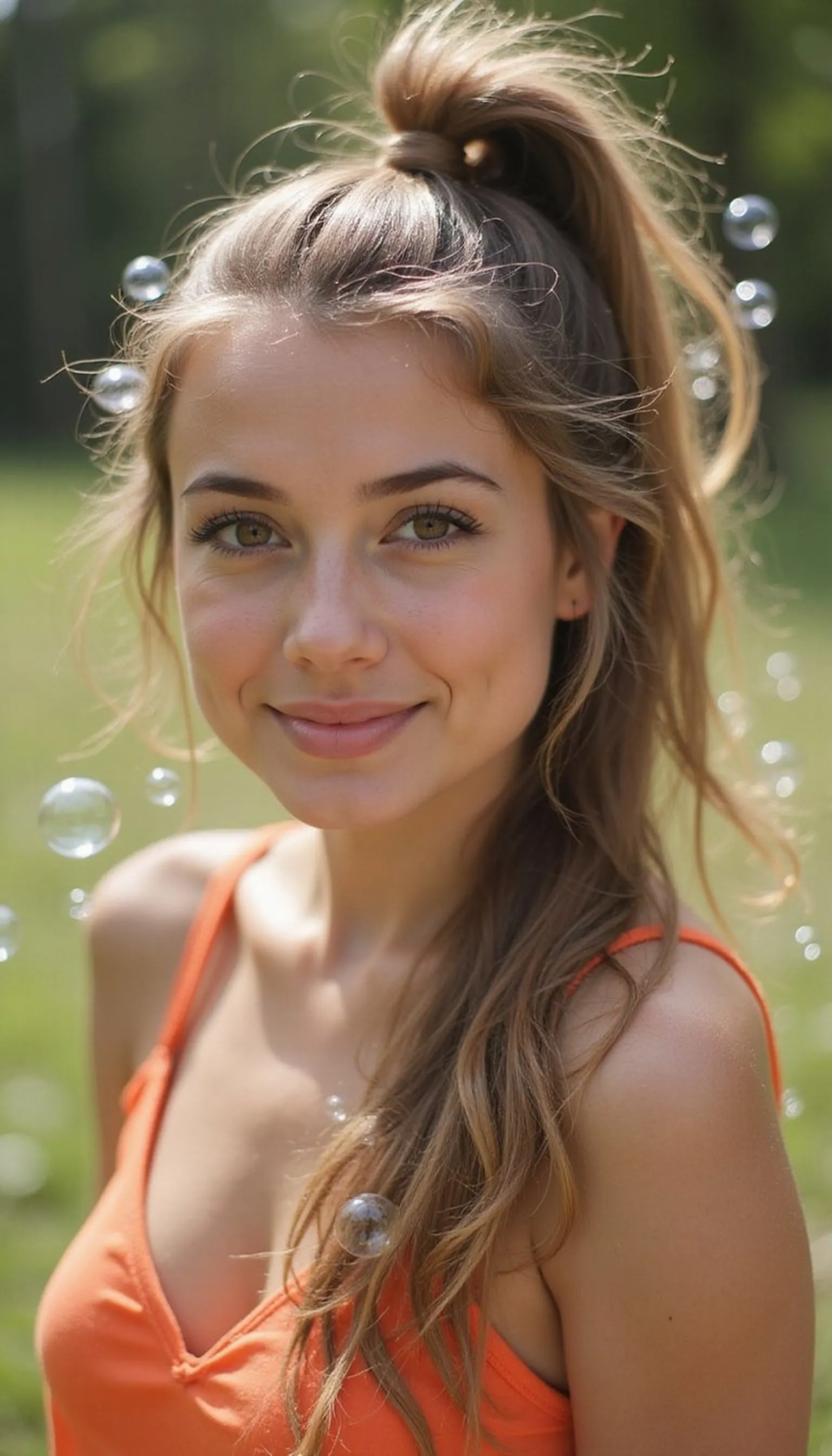 Bubble Ponytail For Quick Texture