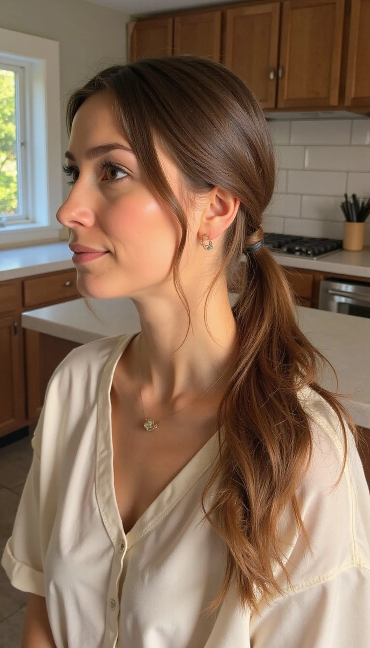 Low Loop Ponytail One-Handed Trick