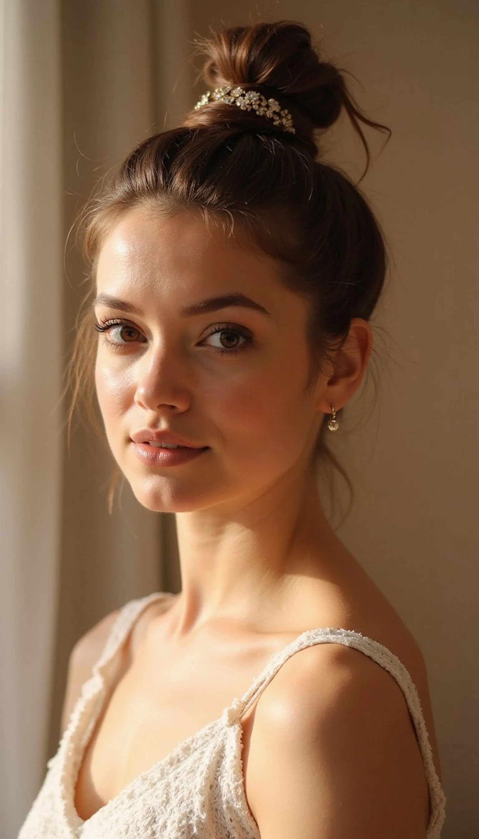 Mini Topknot With Decorative Barrette