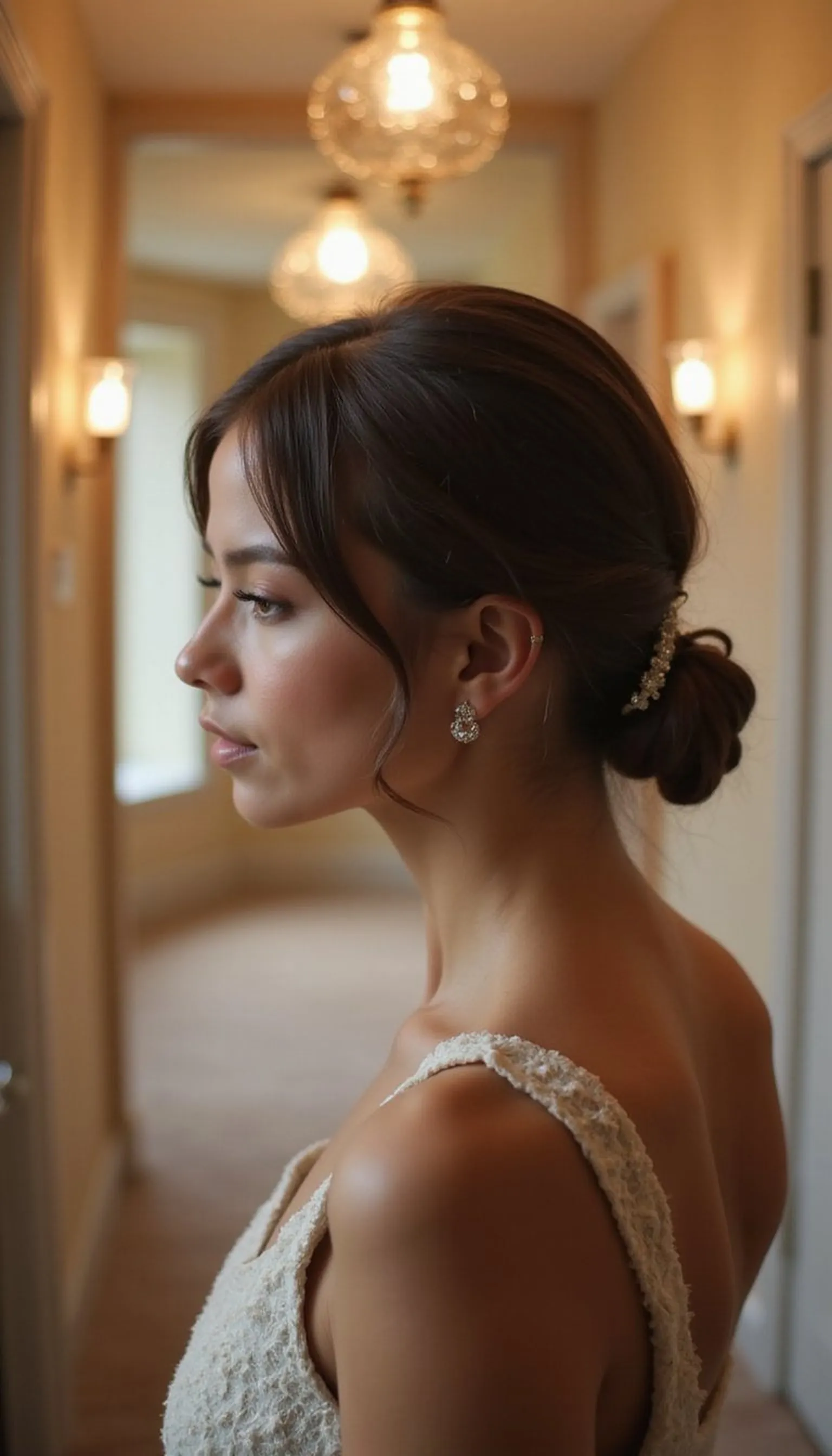Twisted Low Bun With Clip Secure