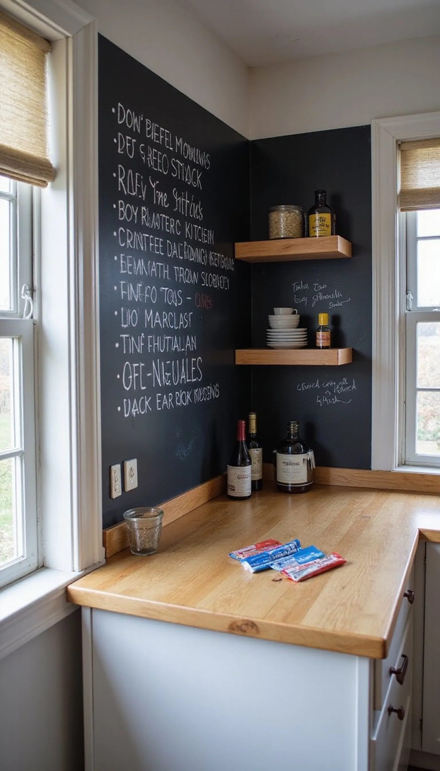 Chalkboard peel-and-stick for functional flair
