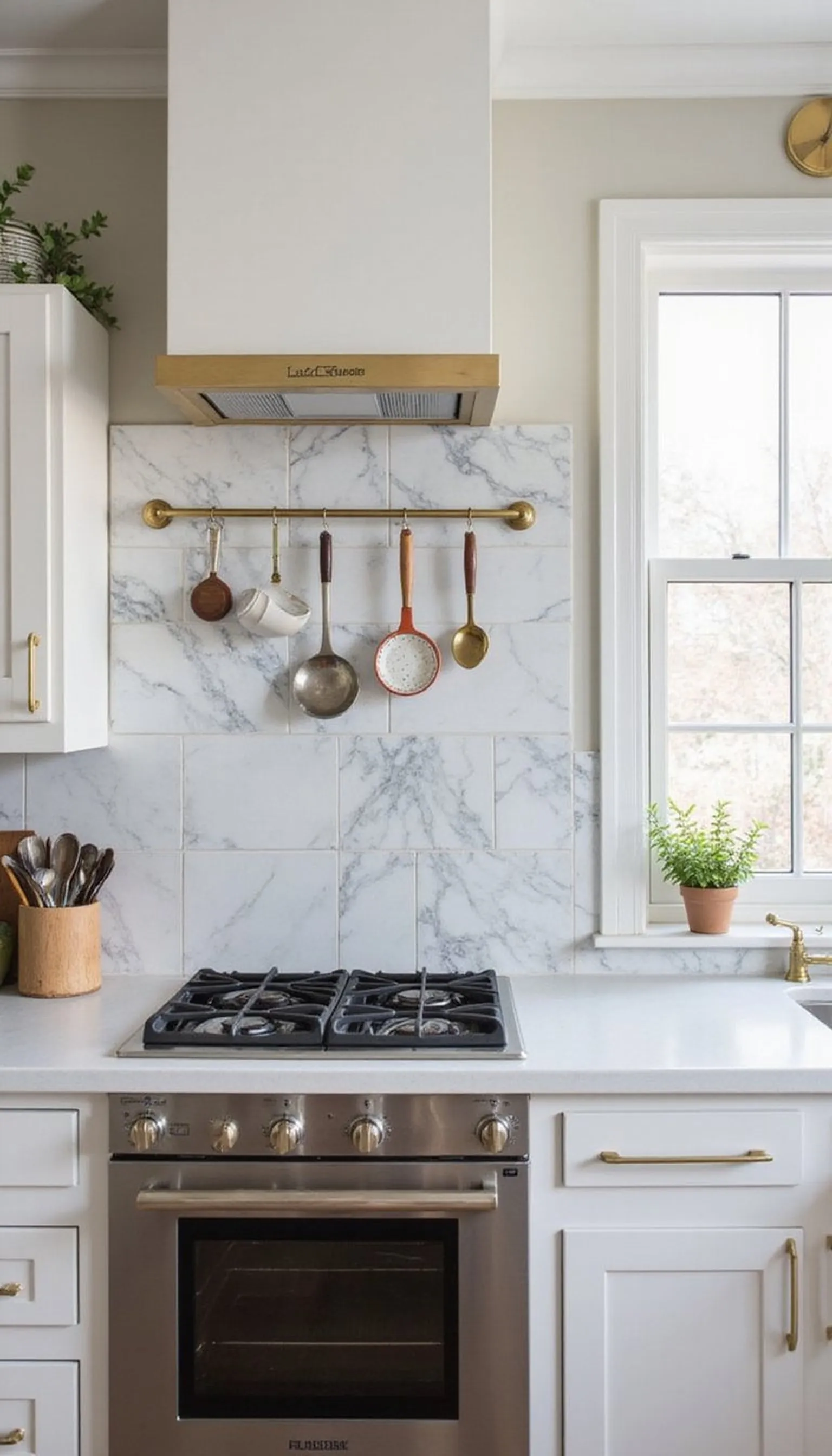 Marble-look peel-and-stick for instant elegance
