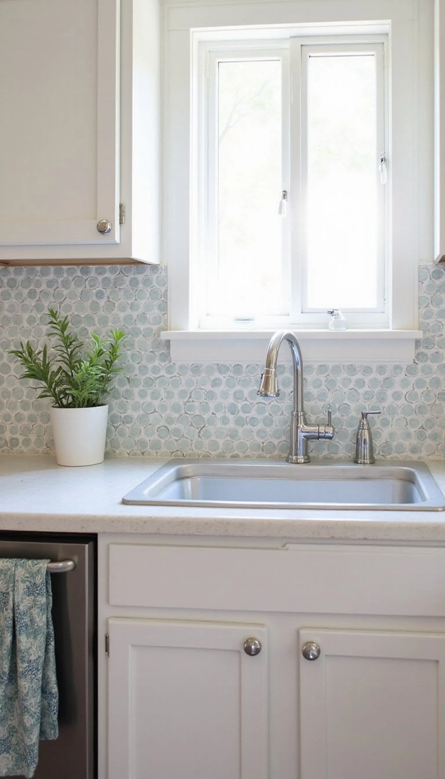 Penny tile stickers for vintage charm