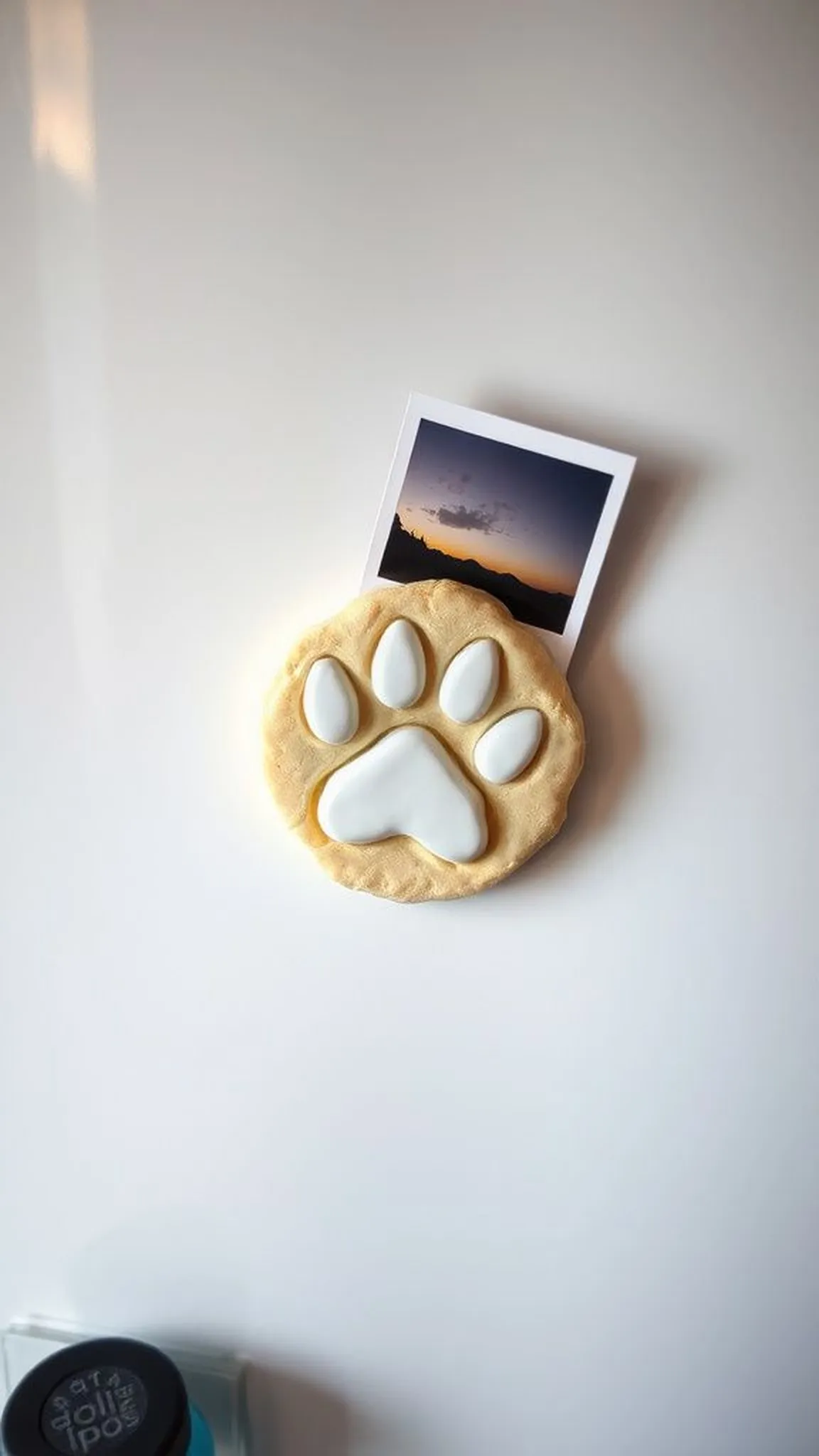 Fridge magnet paw impression keepsake