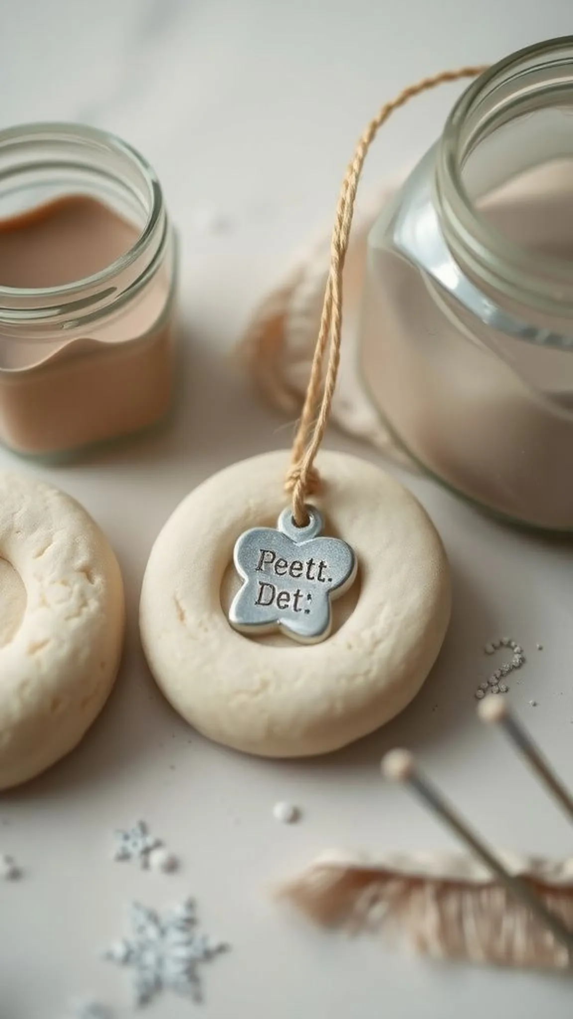 Keepsake ornament with embedded pet tag