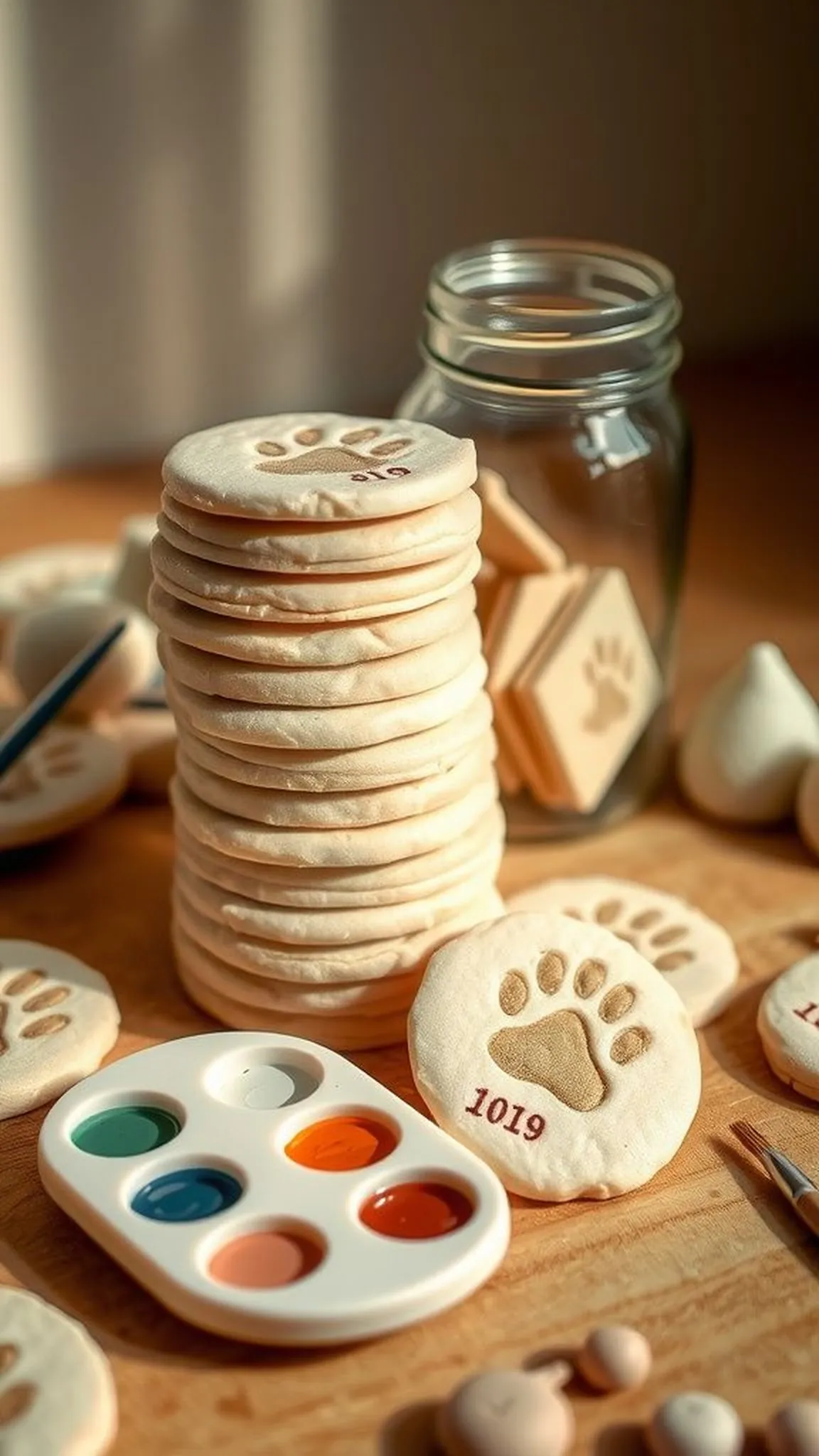 Stackable memory discs for a keepsake jar