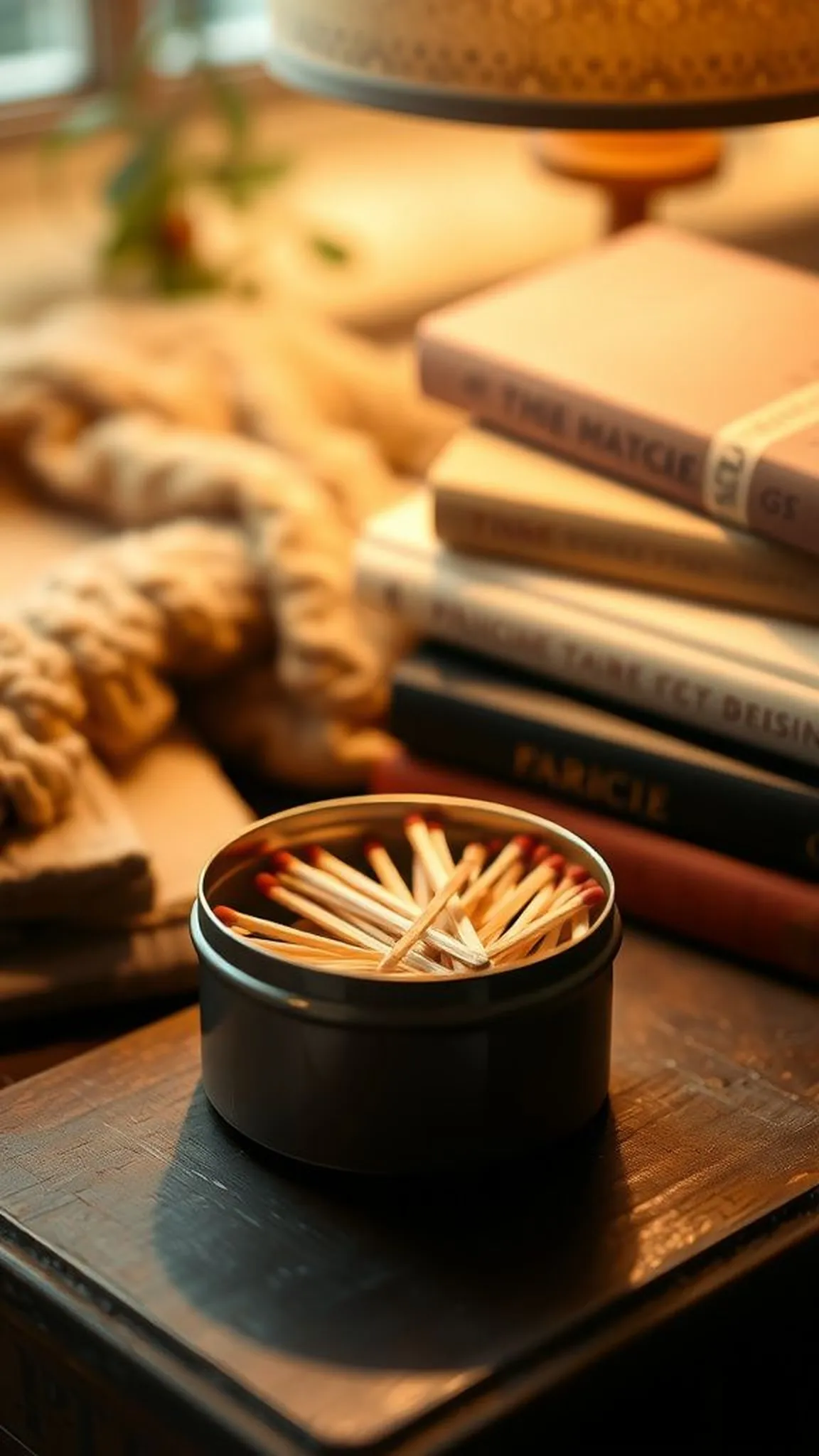 Match striker and cozy match tin station