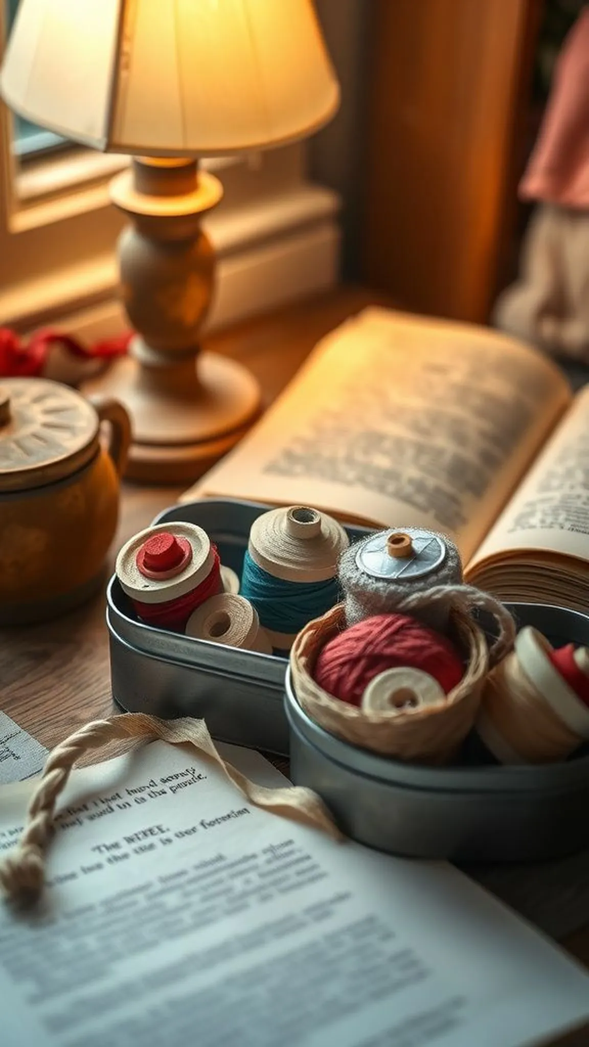 Mini sewing kit tin for quick fixes