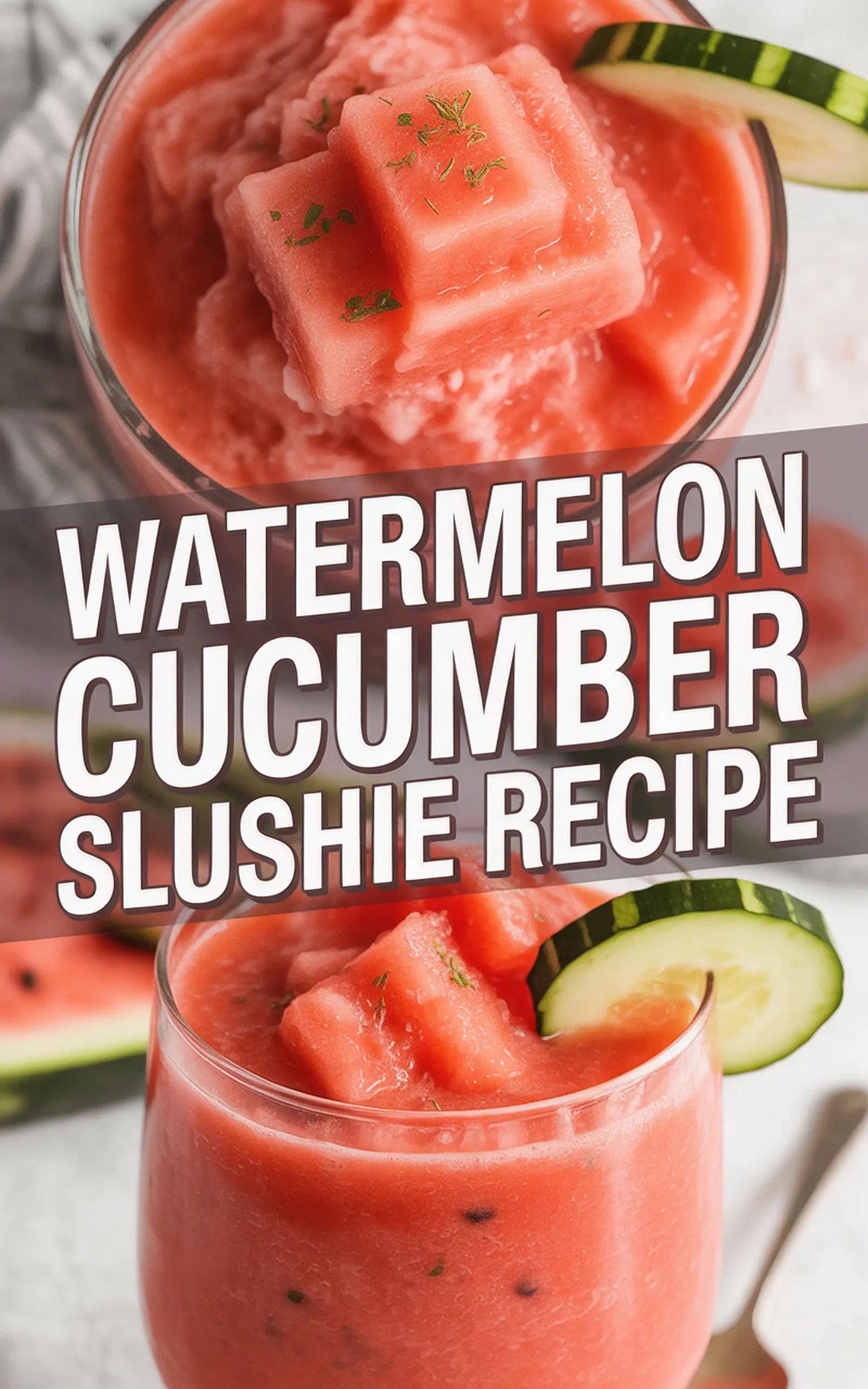 Watermelon Cucumber Slushie Recipe - easy recipe with step by step instructions