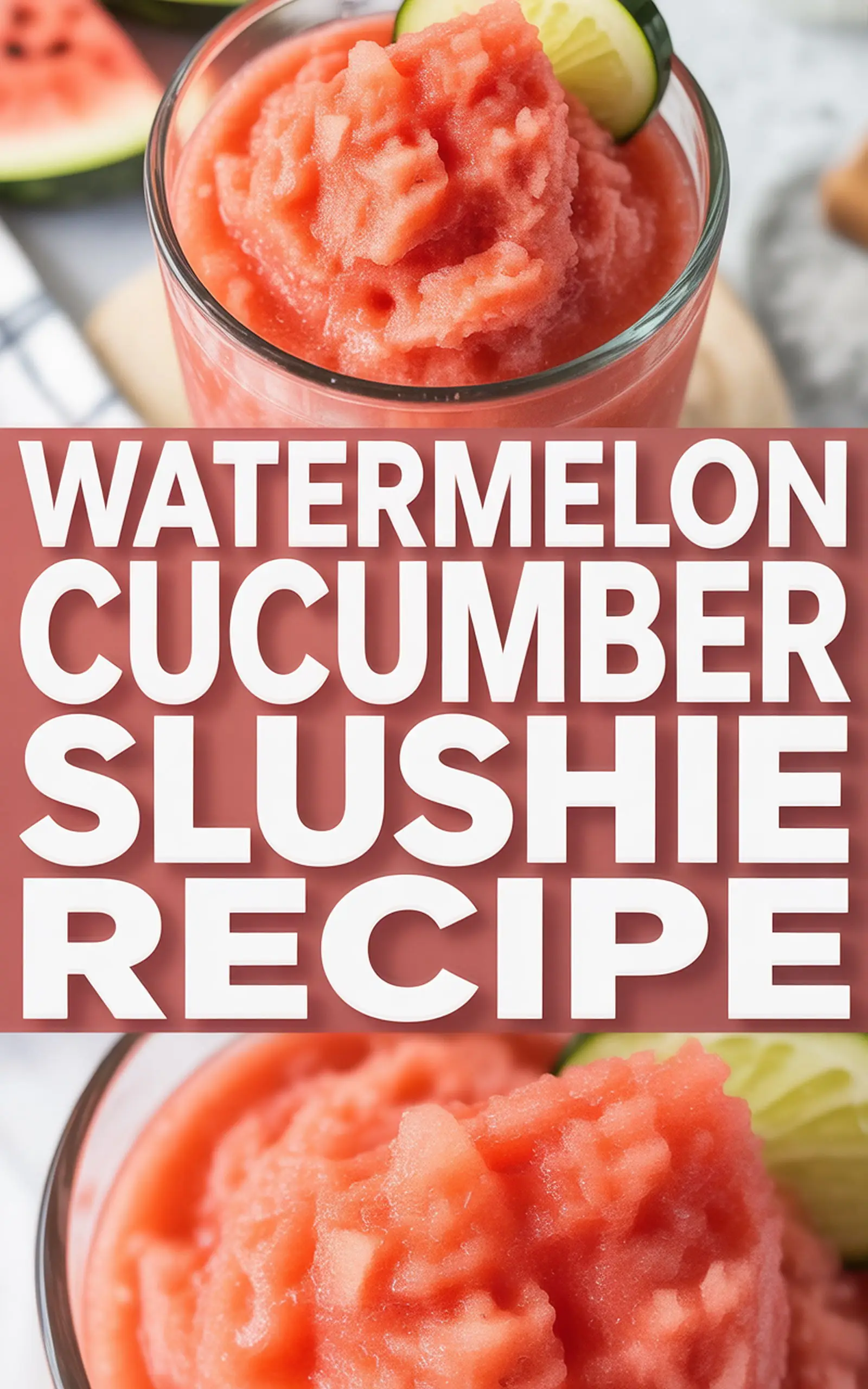 Watermelon Cucumber Slushie Recipe - easy recipe with step by step instructions