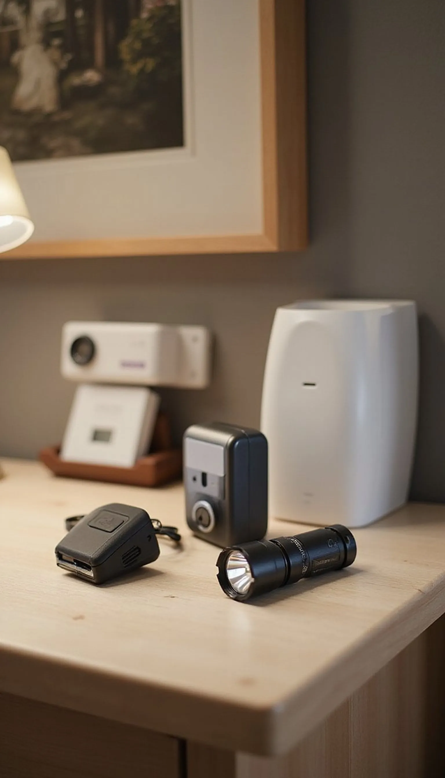 Portable door lock and wedge alarm — hotel security