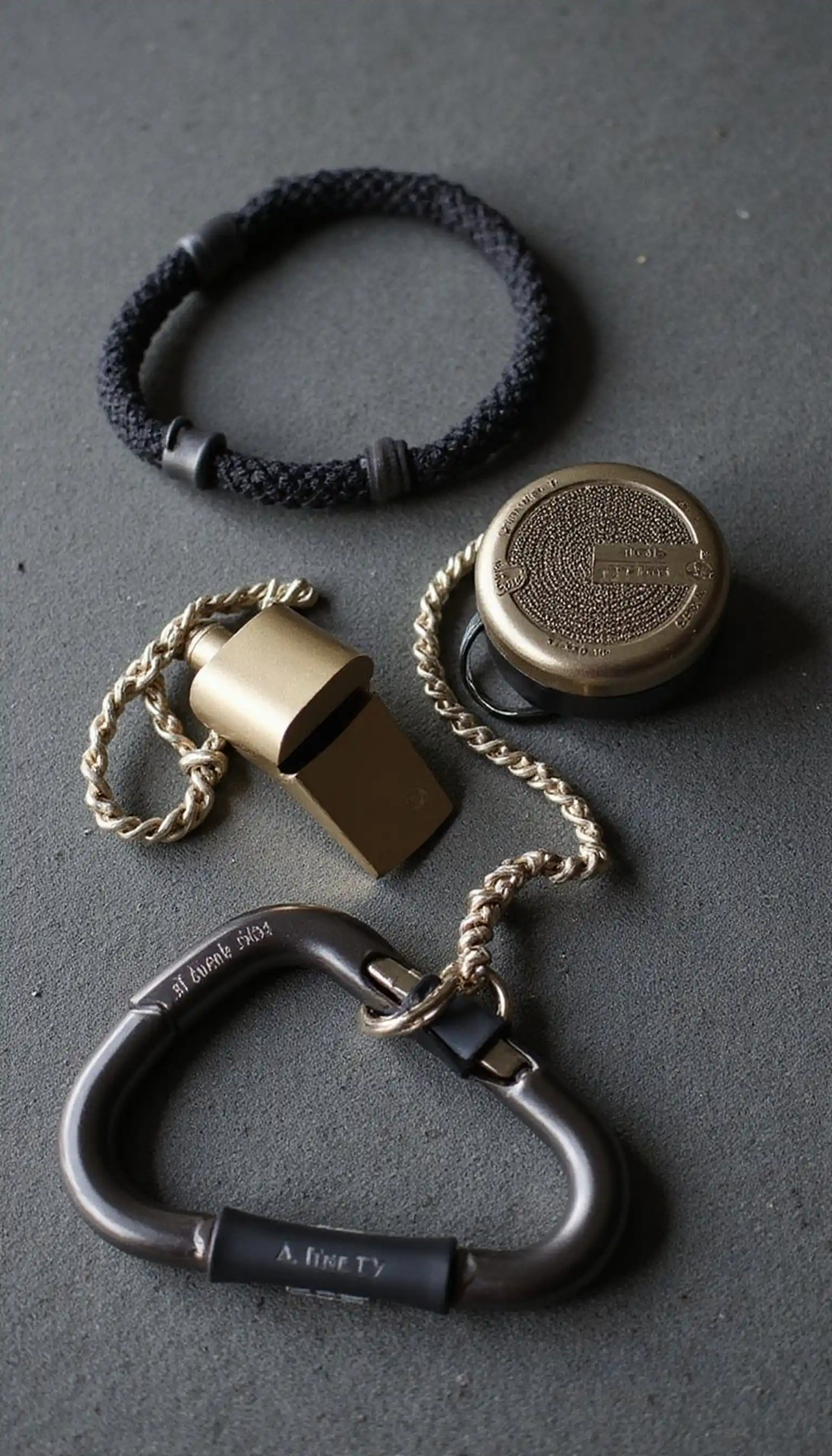Wearable whistle and bracelet alarm combo