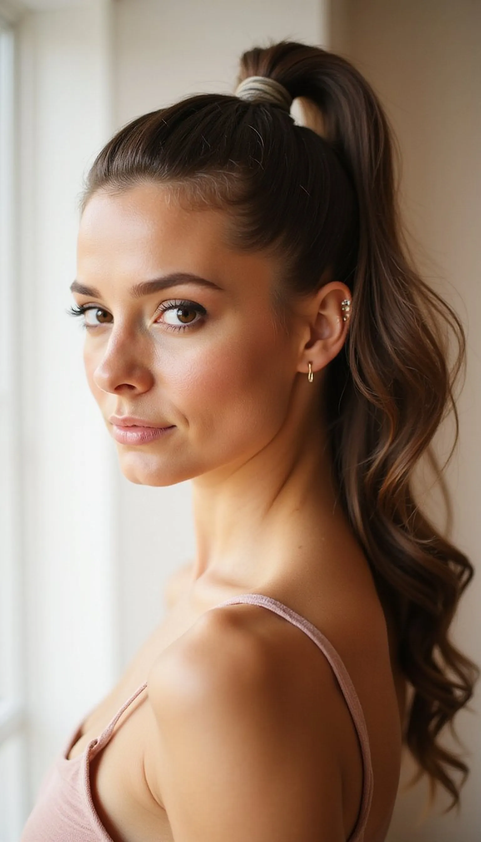 Classic High Pony With Lifted Crown Volume