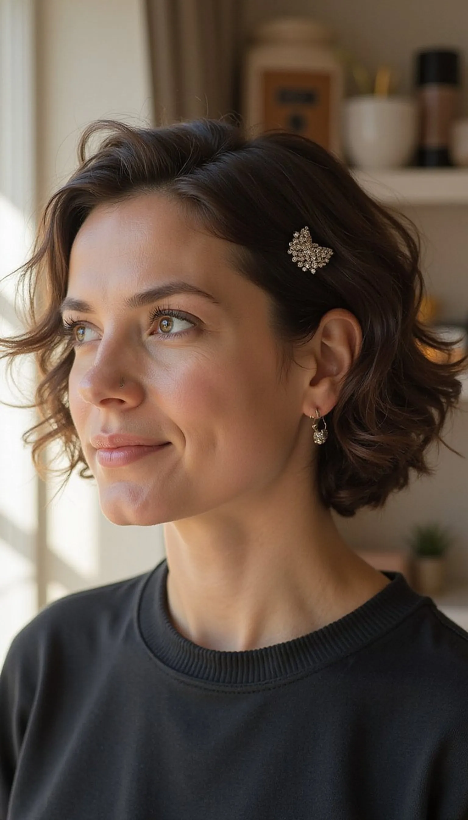 Textured Bob Tucked Behind The Ear Trick