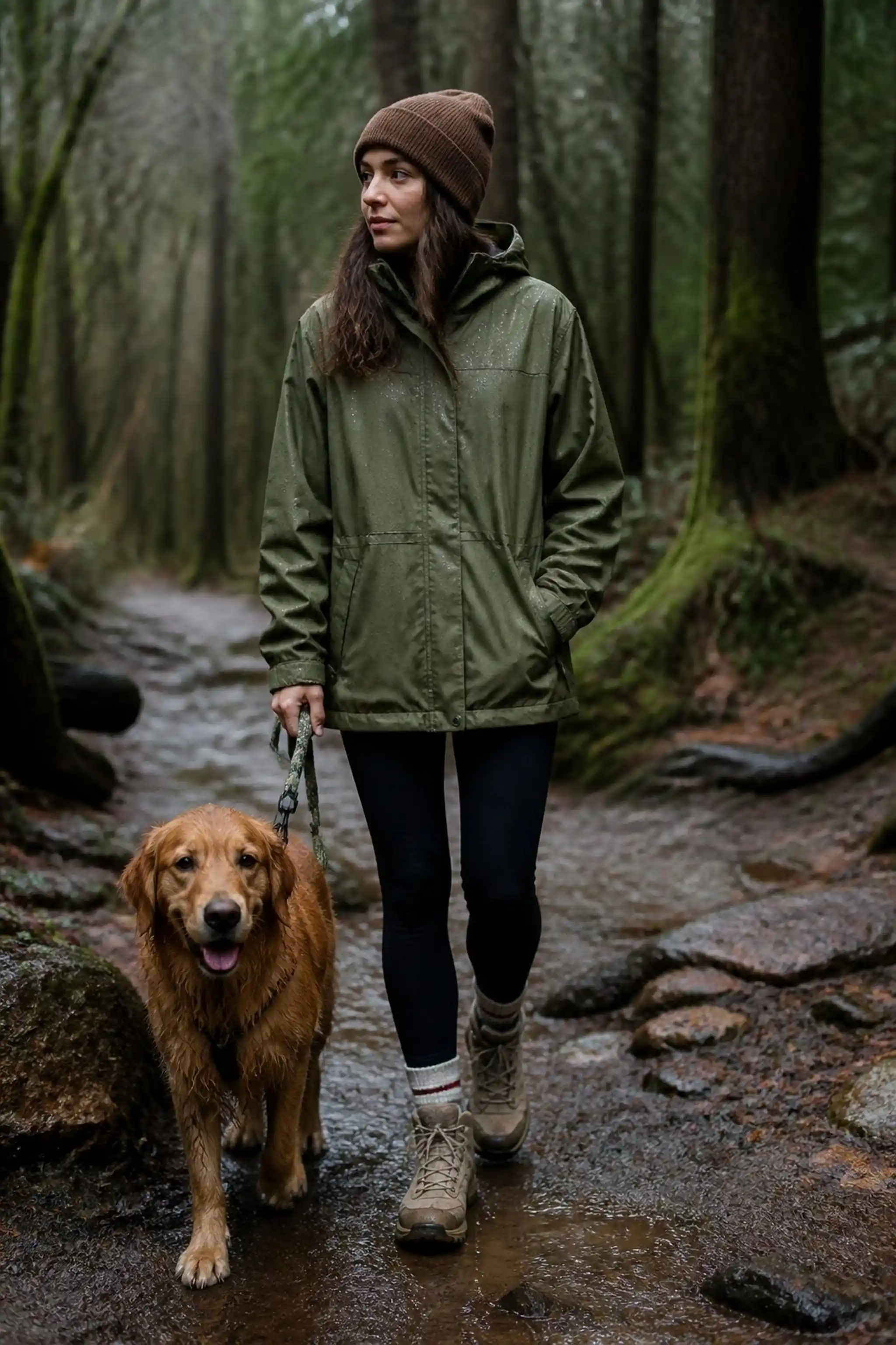 Durable waterproof windbreaker ideal for rainy walks