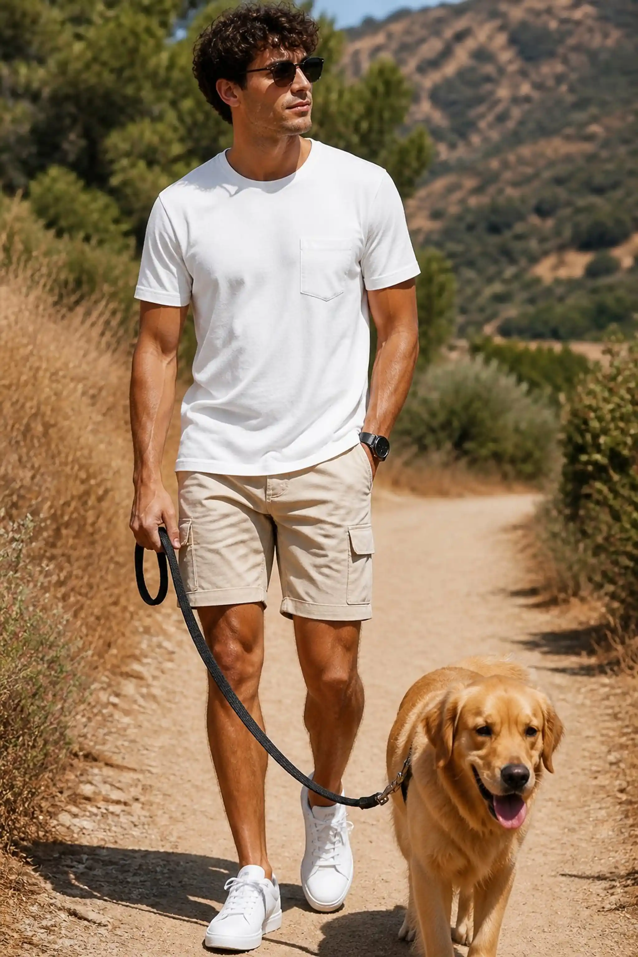 Slim-fit cargo shorts with multiple secure pockets