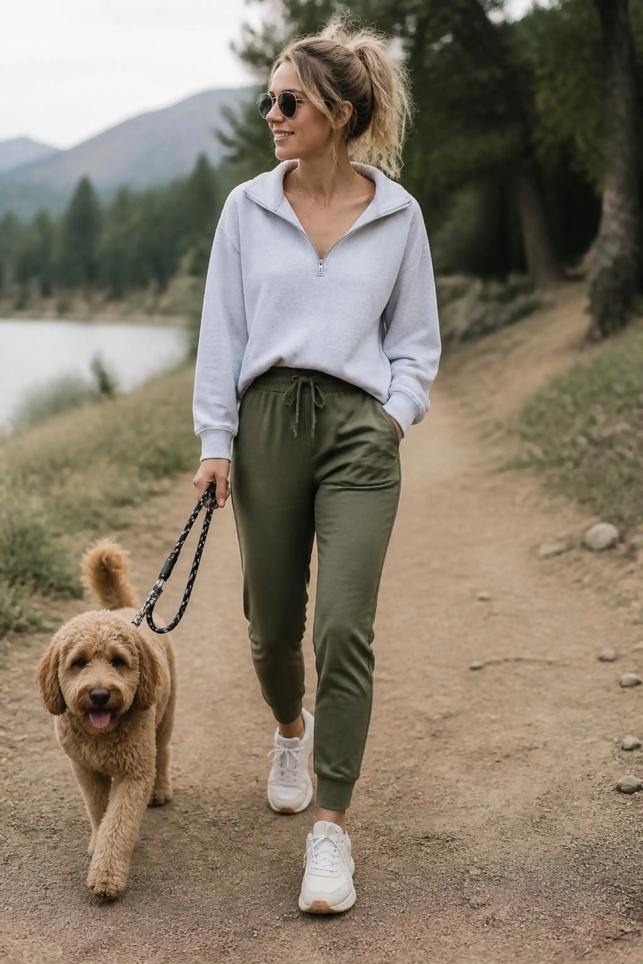 Soft cotton-blend joggers with tapered ankle cuffs