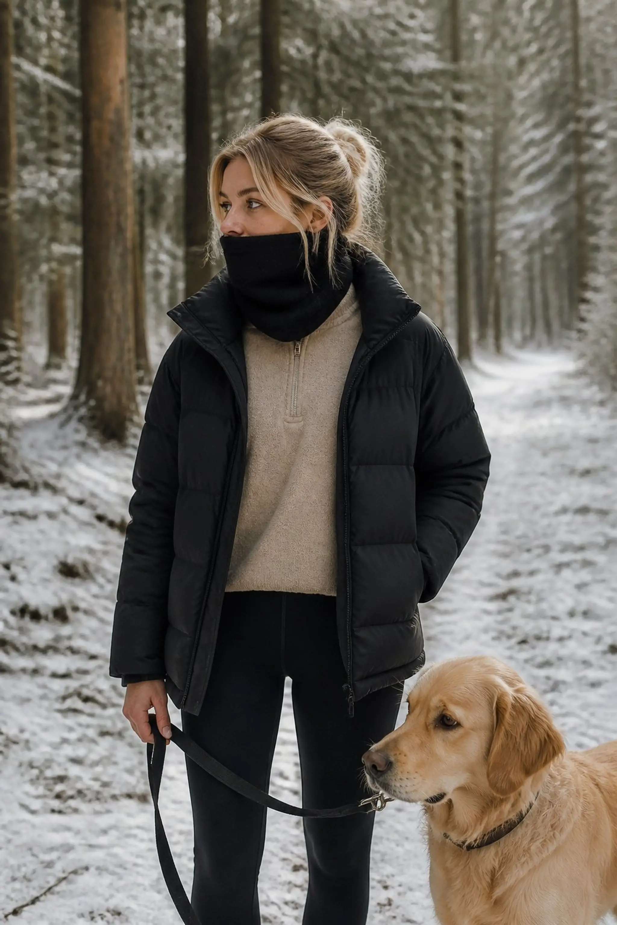 Thermal neck gaiter to protect against chilly air