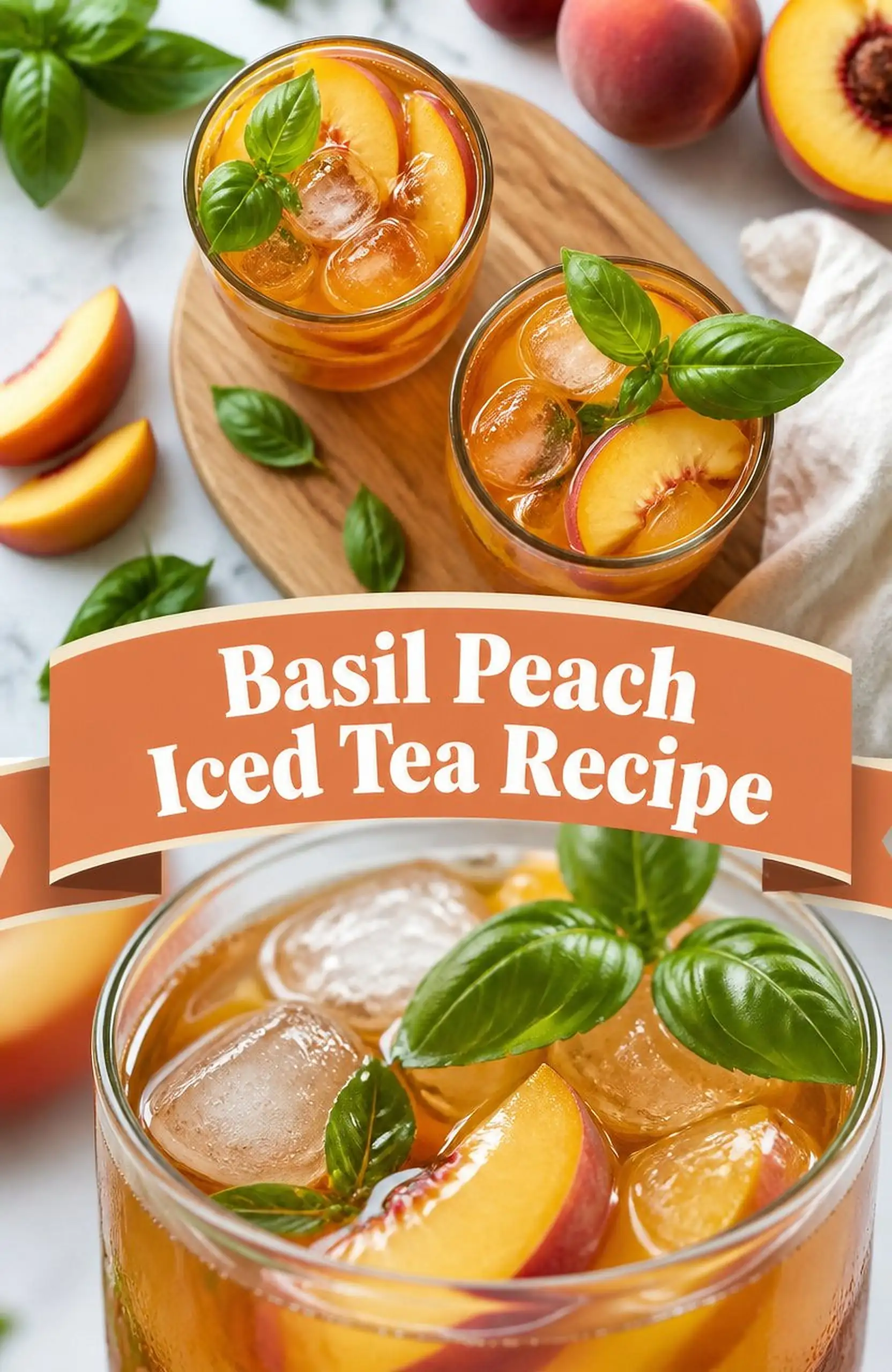 Basil Peach Iced Tea Recipe