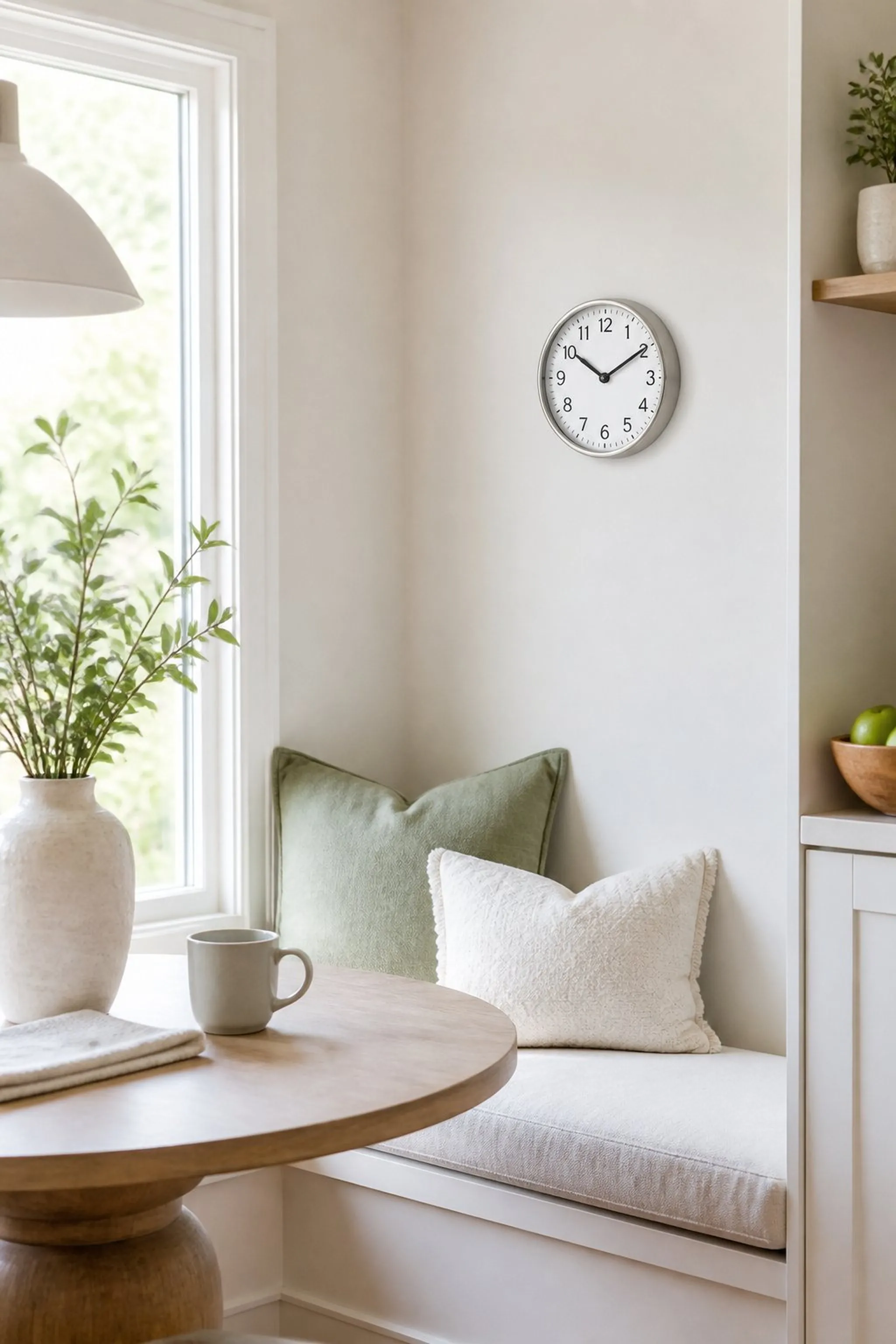 Small clock on the wall blends function with style
