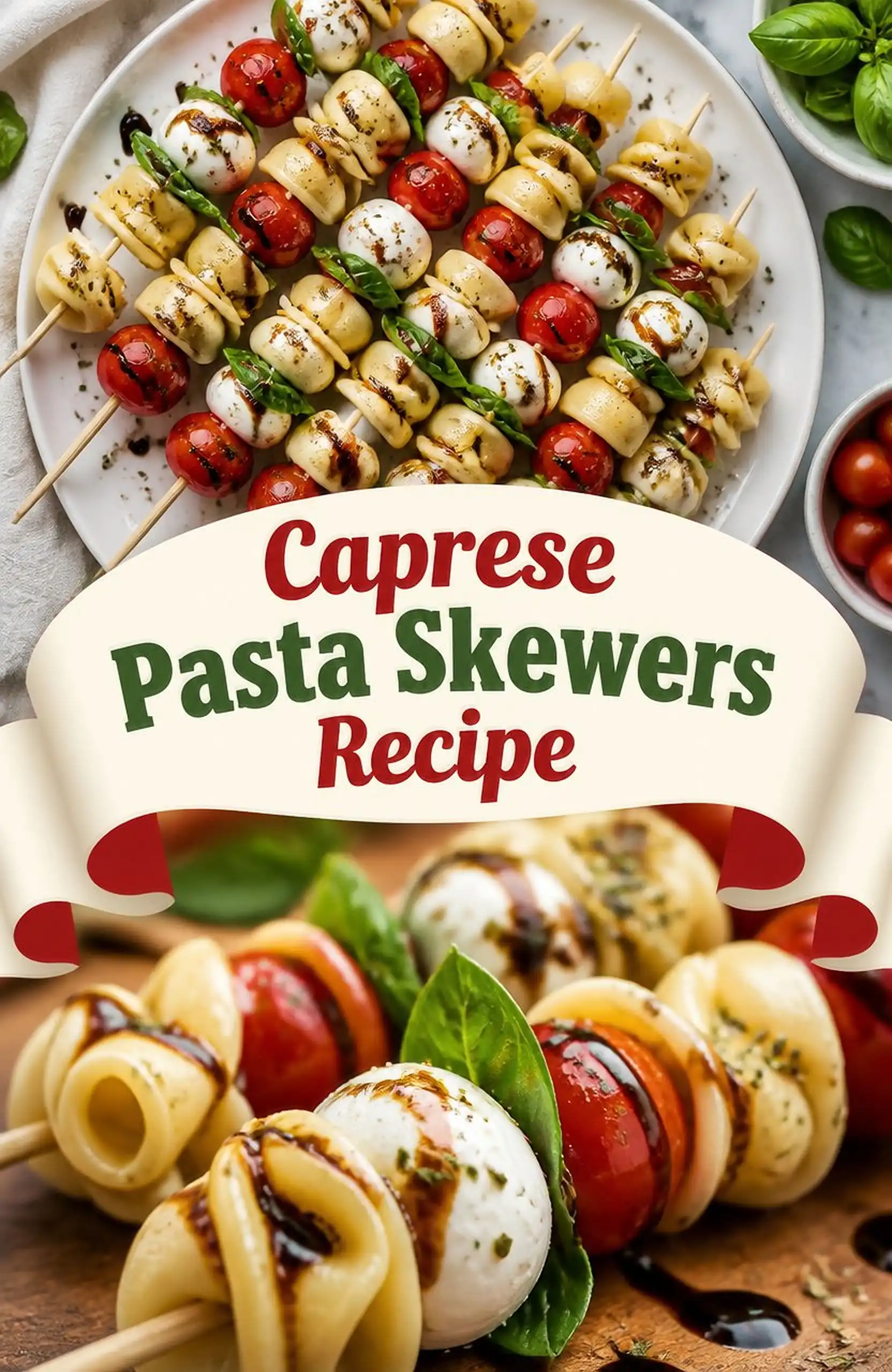 Caprese Pasta Skewers Recipe