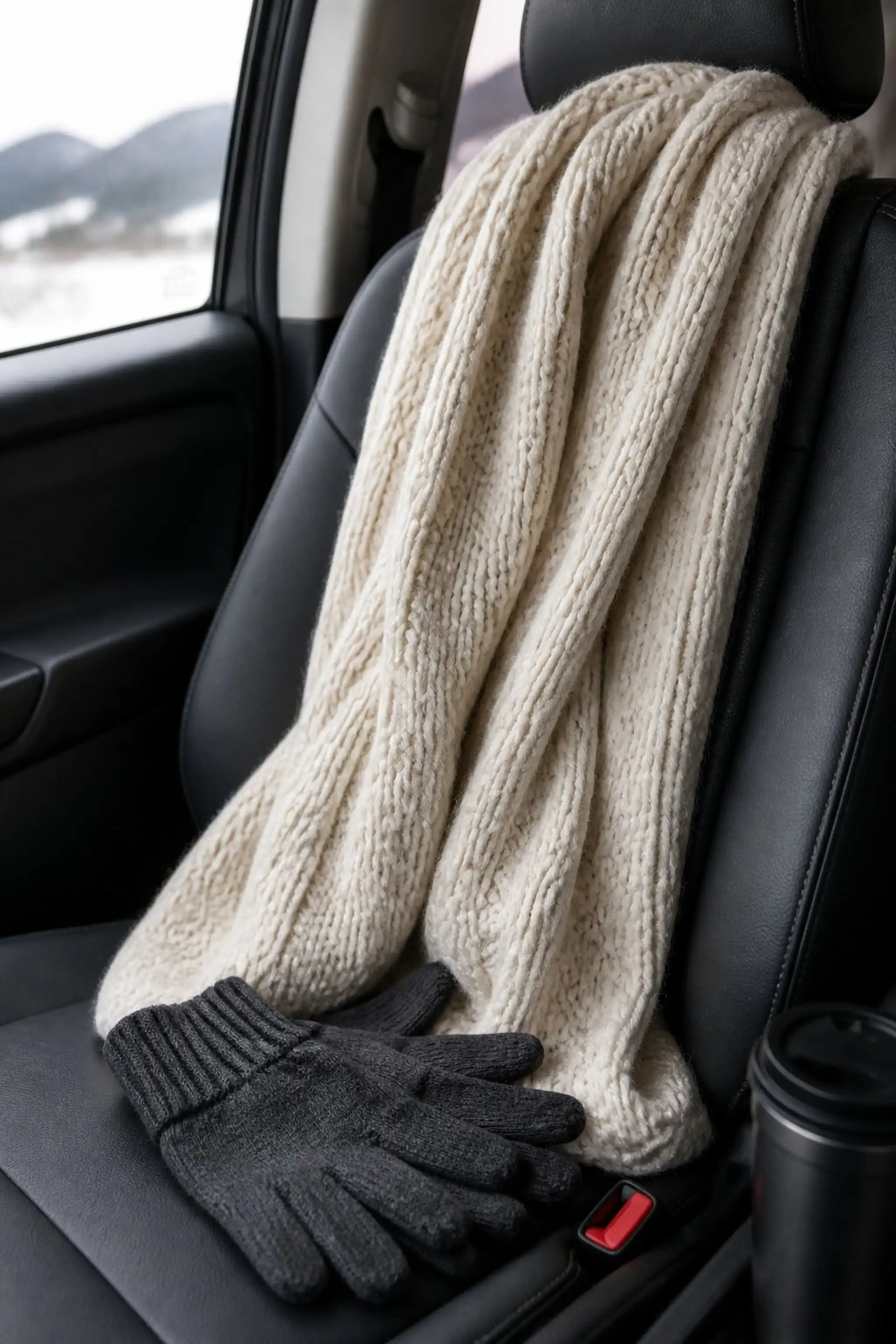 Chunky knitted scarf to wrap up warmth