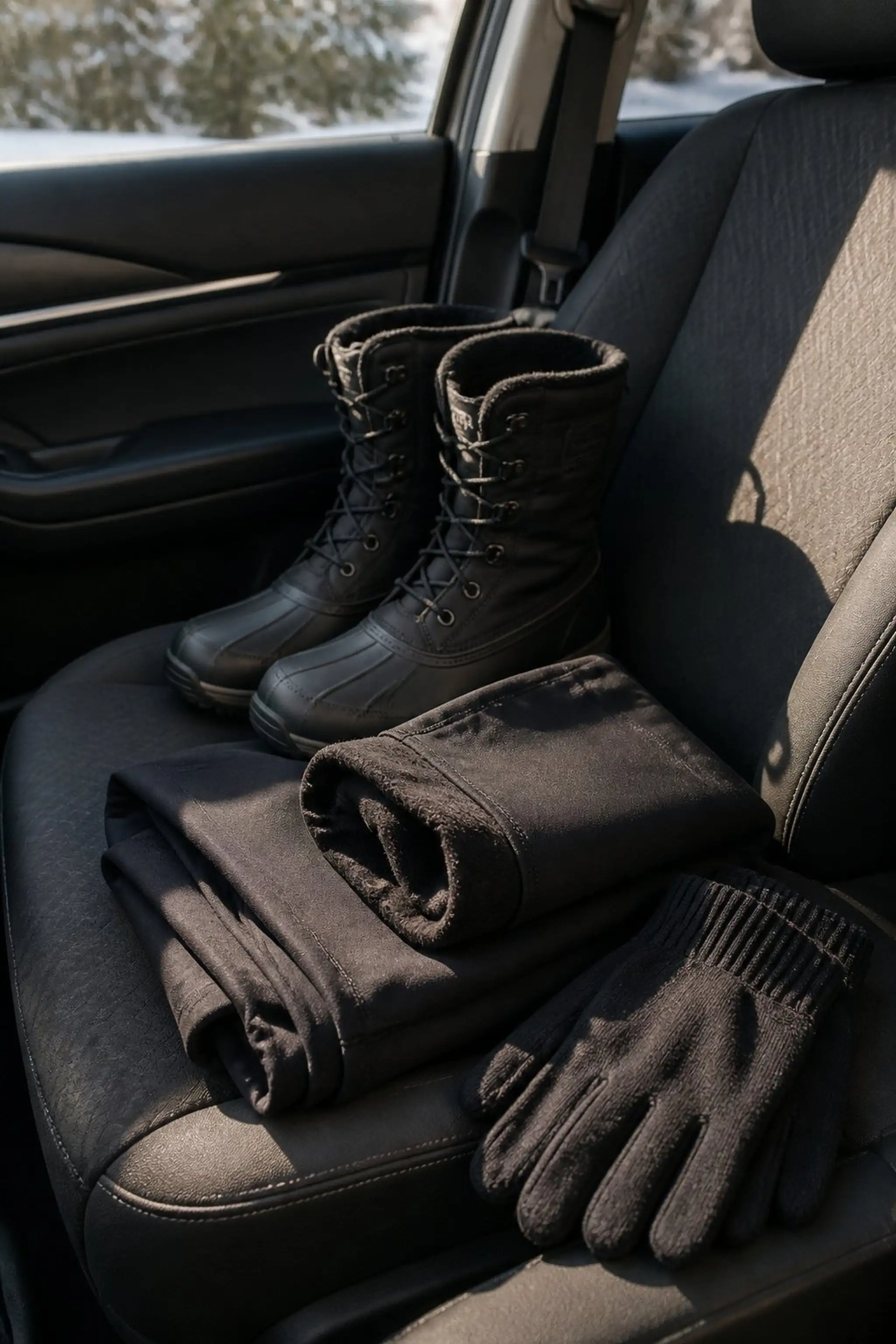 Fleece-lined leggings for warmth and comfort