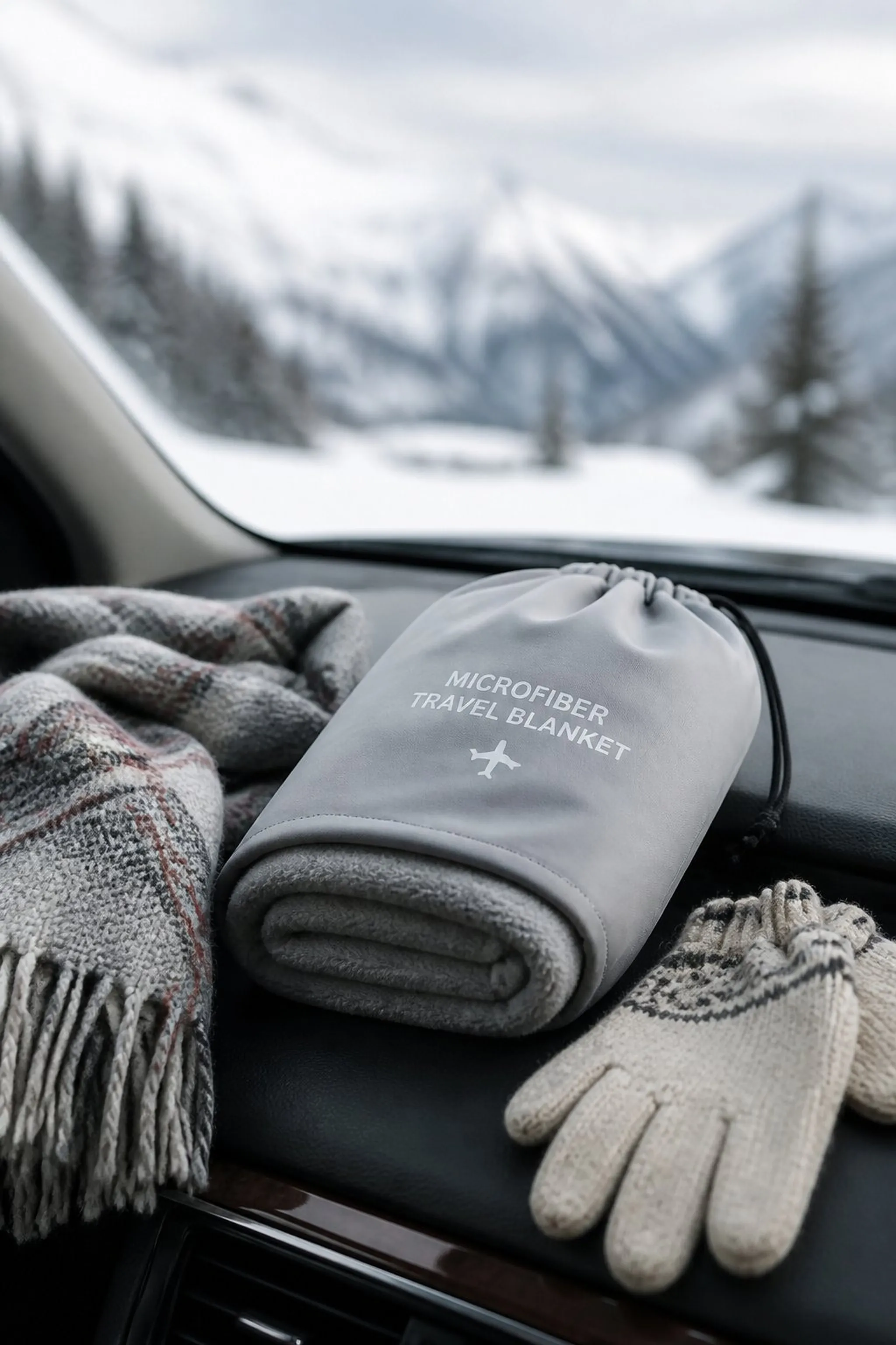 Microfiber travel blanket for extra coziness