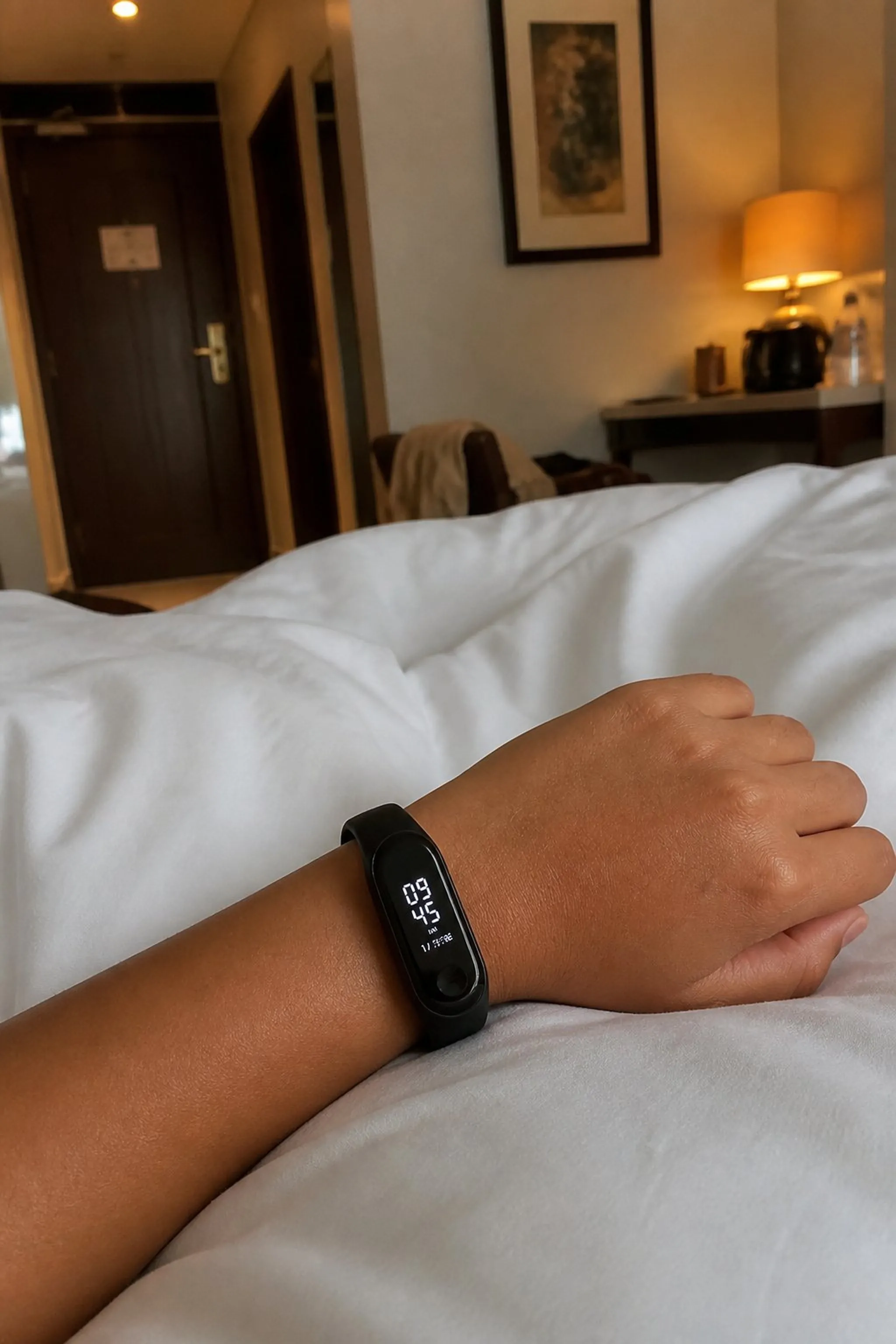 Compact Wireless Fitness Tracker for Hotel Workout Goals
