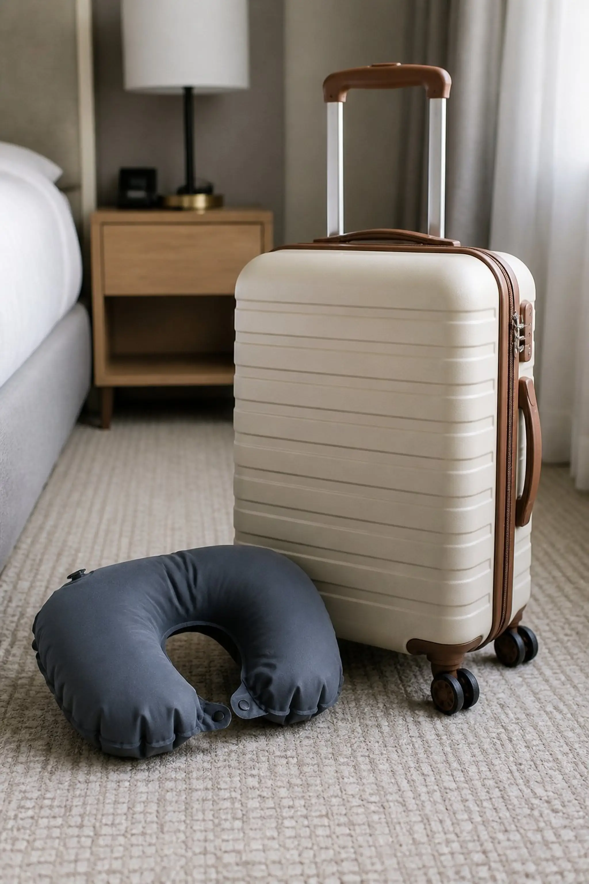 Inflatable Travel Pillow with Neck Support for Recovery