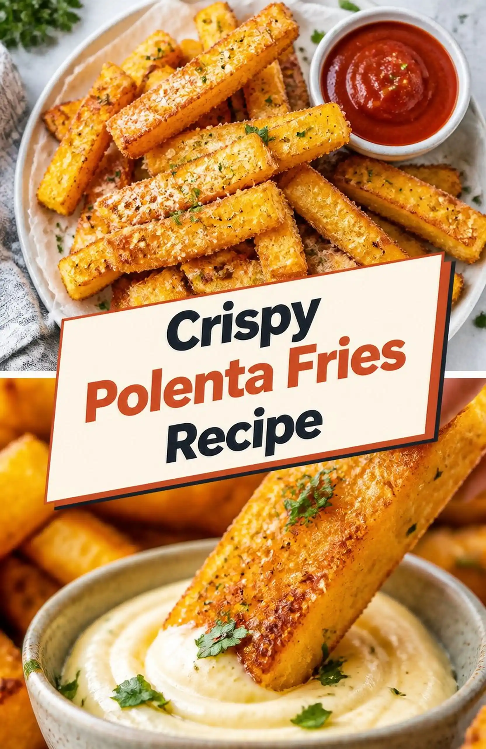 Crispy Polenta Fries Recipe - close-up of the finished dish