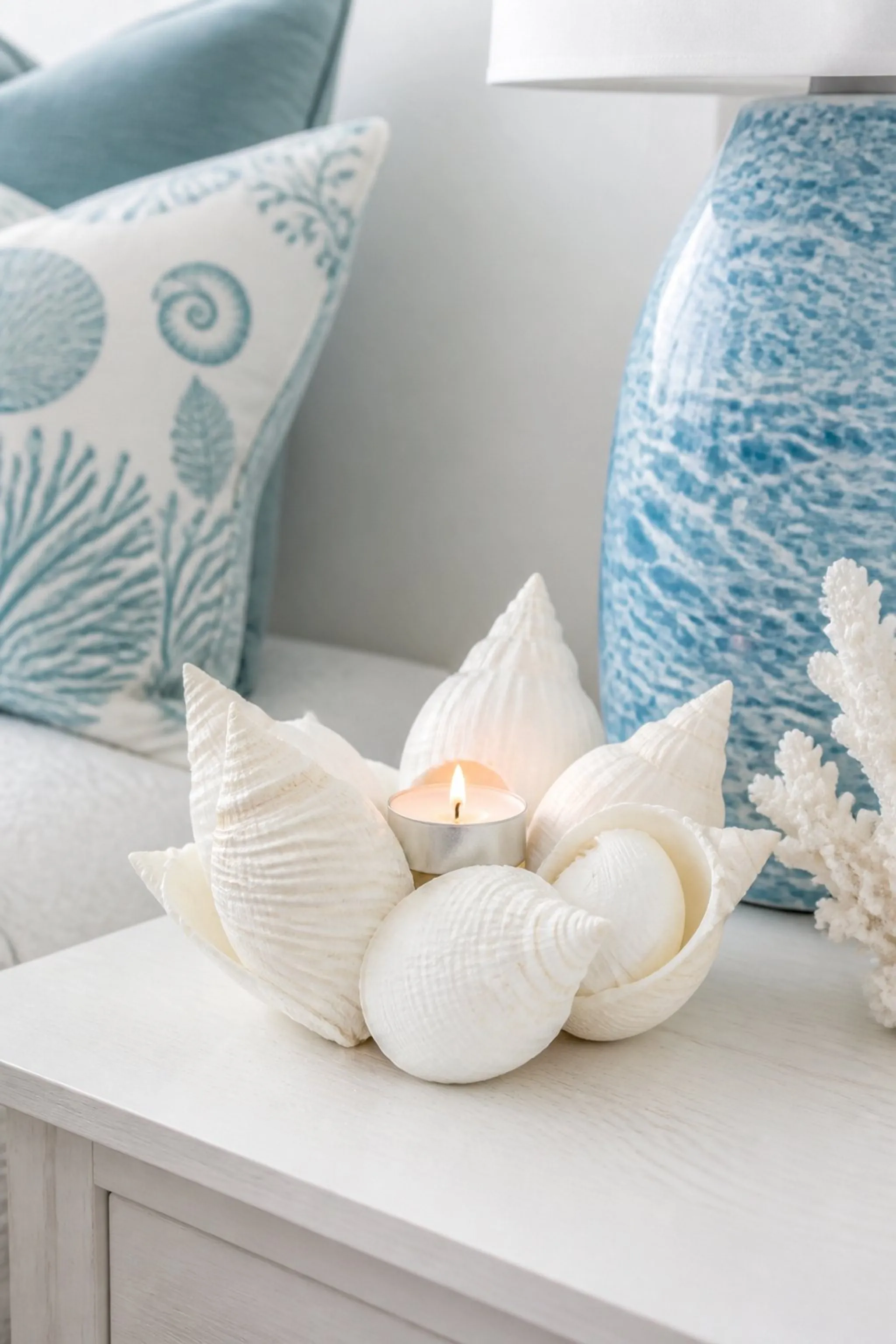 Seashell holder bringing ocean vibes indoors