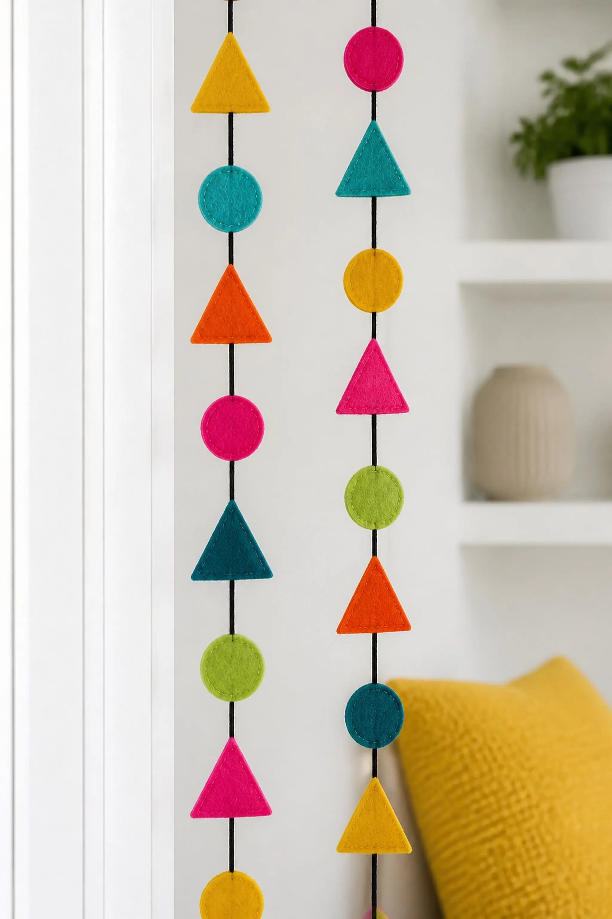 Bright geometric shapes bring modern party style
