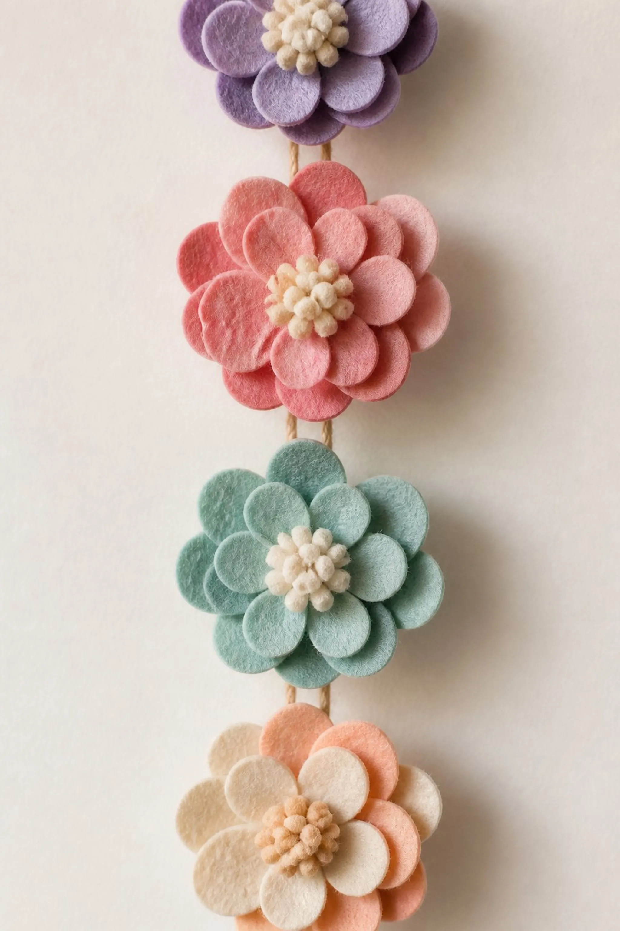 Layered flower shapes add dimensional interest