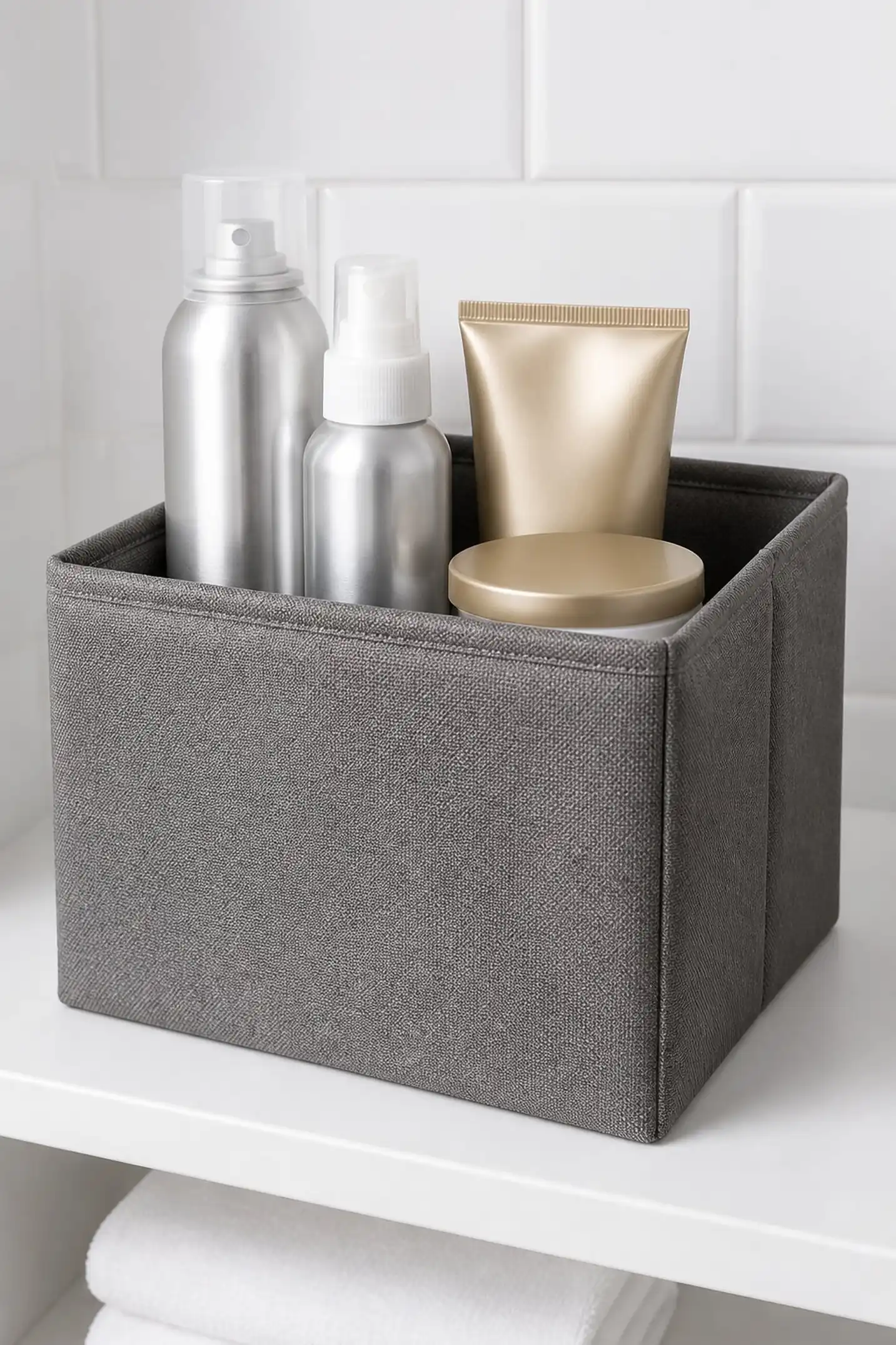 Simple fabric basket with stiff interfacing