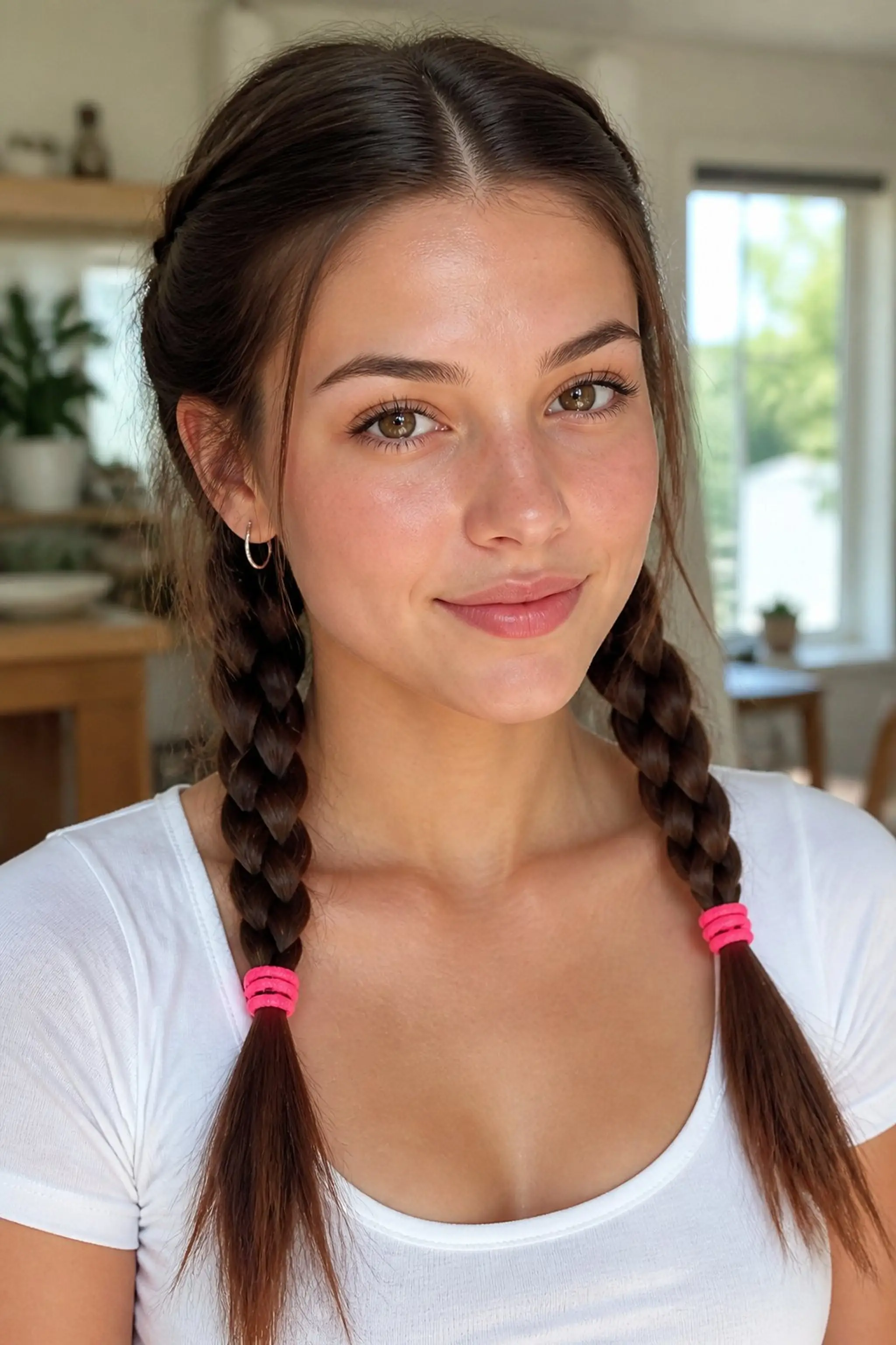 Double Braid Pigtails For Playful Mornings