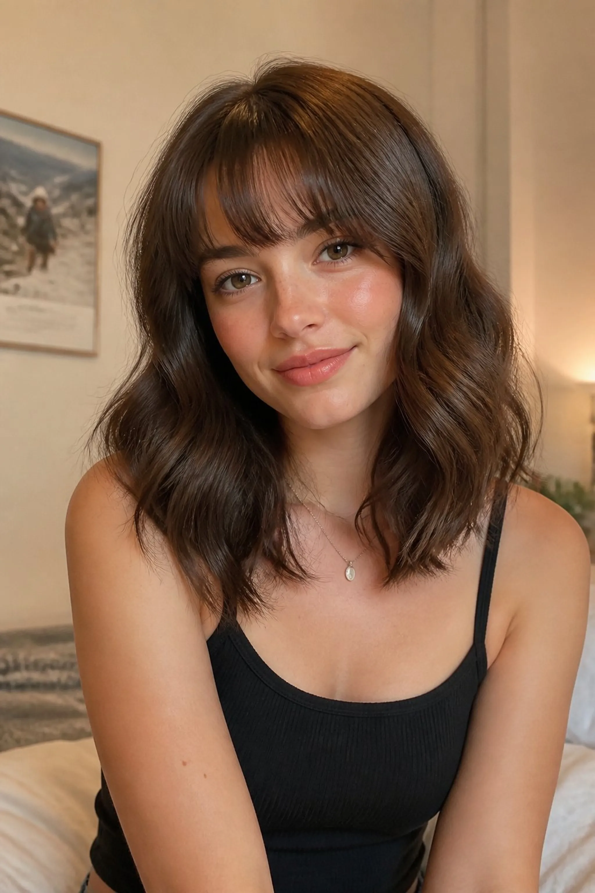 Side Swept Bangs With Loose Waves